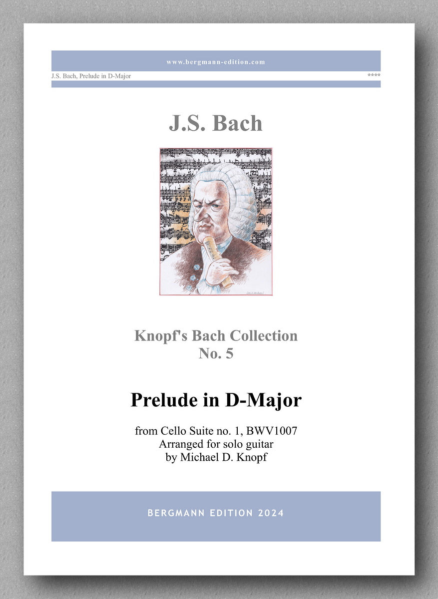 J.S.Bach, Prelude in D-Major, BWV1007 - preview of the cover