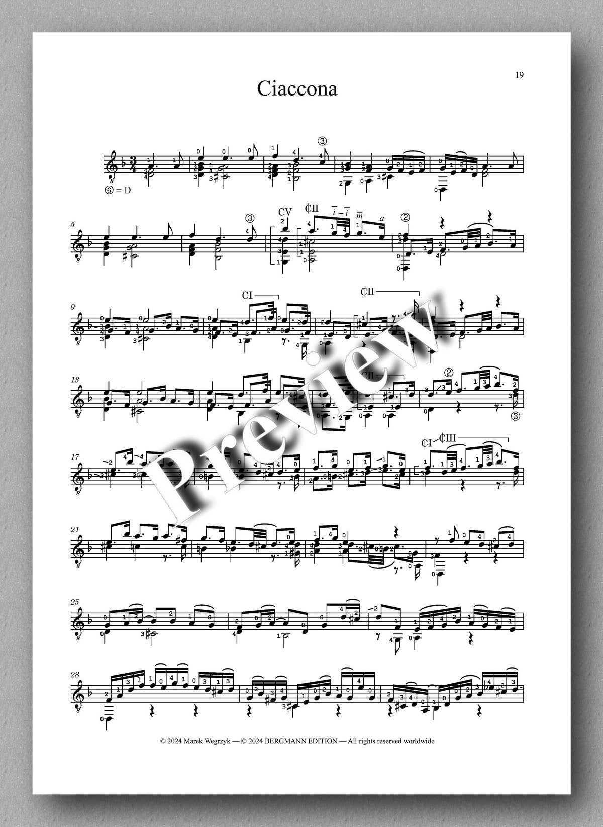 J.S.Bach, Suite n°2 BWV 1004 - preview of the music score 5