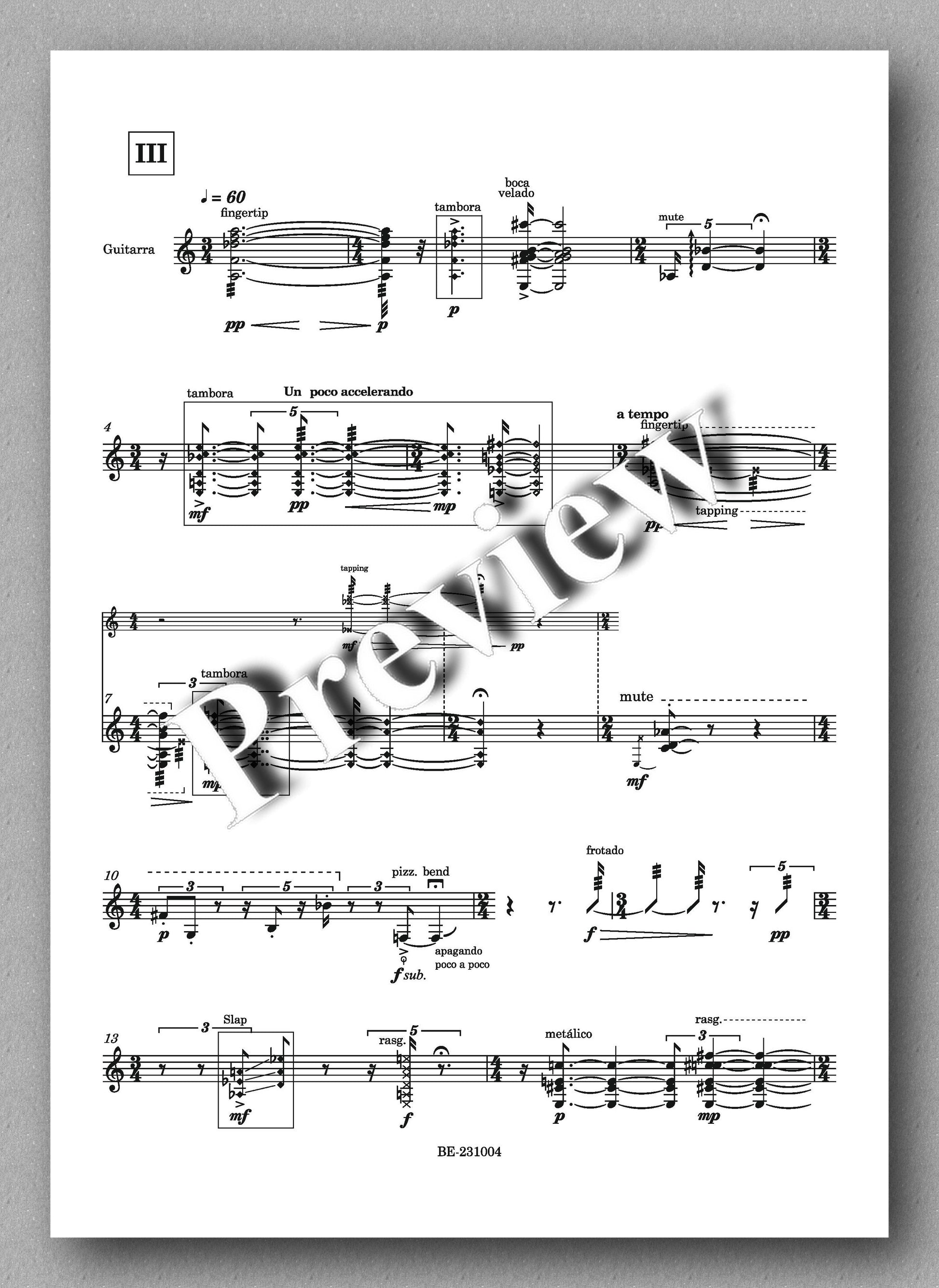 José Baroni, Miniaturas - preview of the music score 3