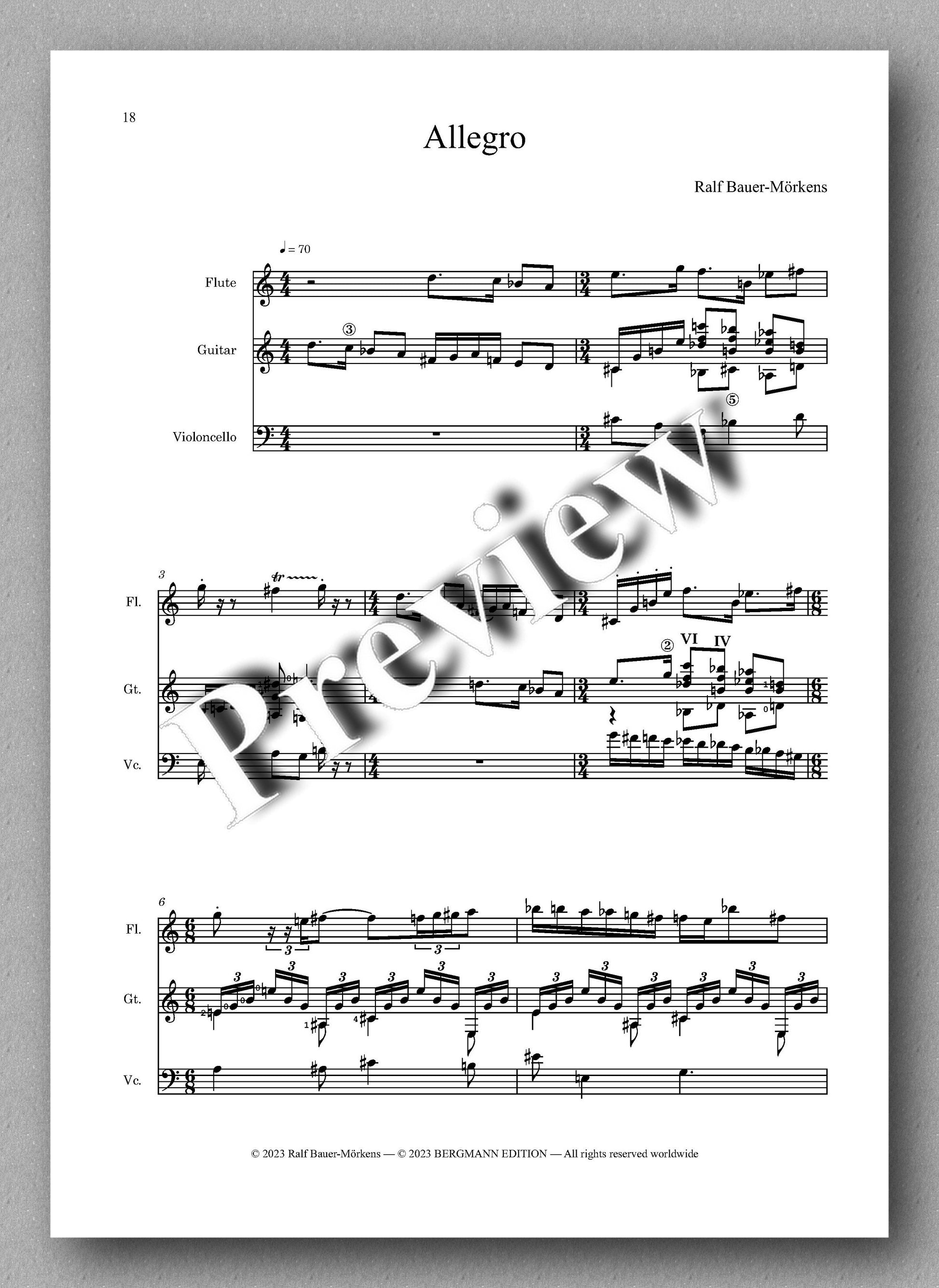 Ralf Bauer-Mörkens, Passeggiata - preview of the music score 4