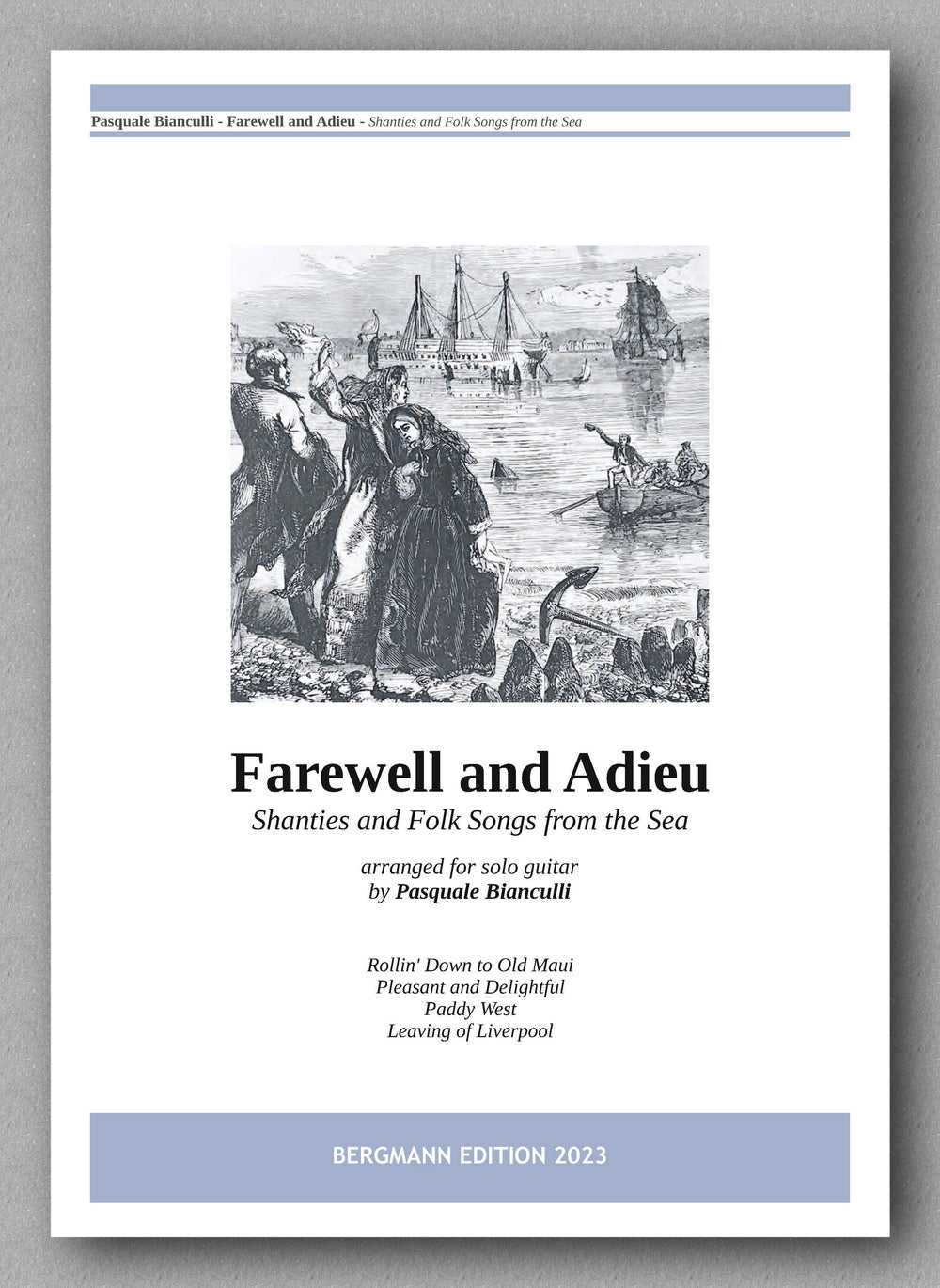 Pasquale Bianculli, Farewell and Adieu - preview of the cover