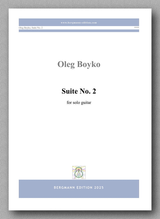 Sheet music cover for 'Suite No. 2' by Oleg Boyko with Bergmann Edition branding.