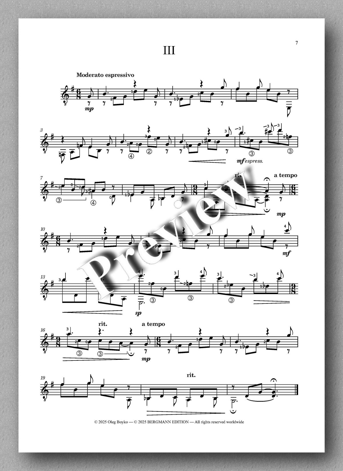 Sheet music with musical notation on a white background