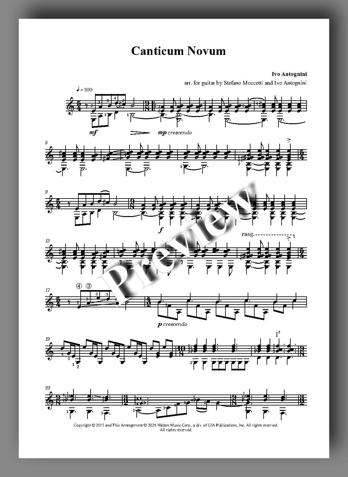 Canticum Novum - Ivo Antognini (page 1 preview)