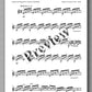 Sheet music for 'Six caprices' with musical notation on a gray background
