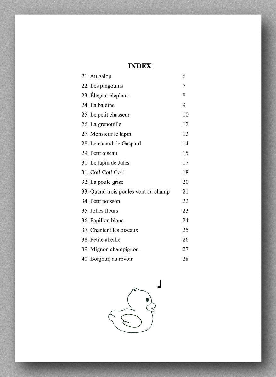 Michel Cardin, Le Canard de Gaspard, vol. 2 - preview of the index
