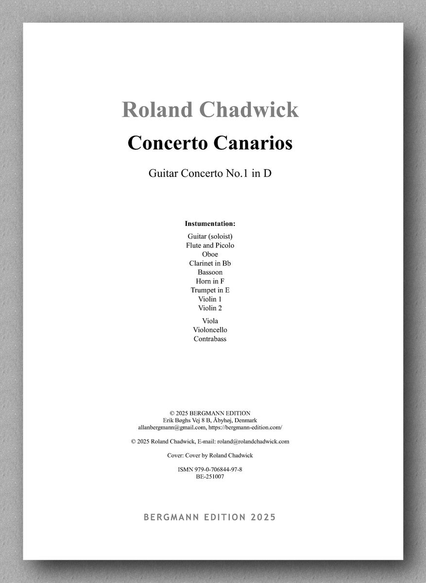 Roland Chadwick, Concerto Canarios - preview of the title page