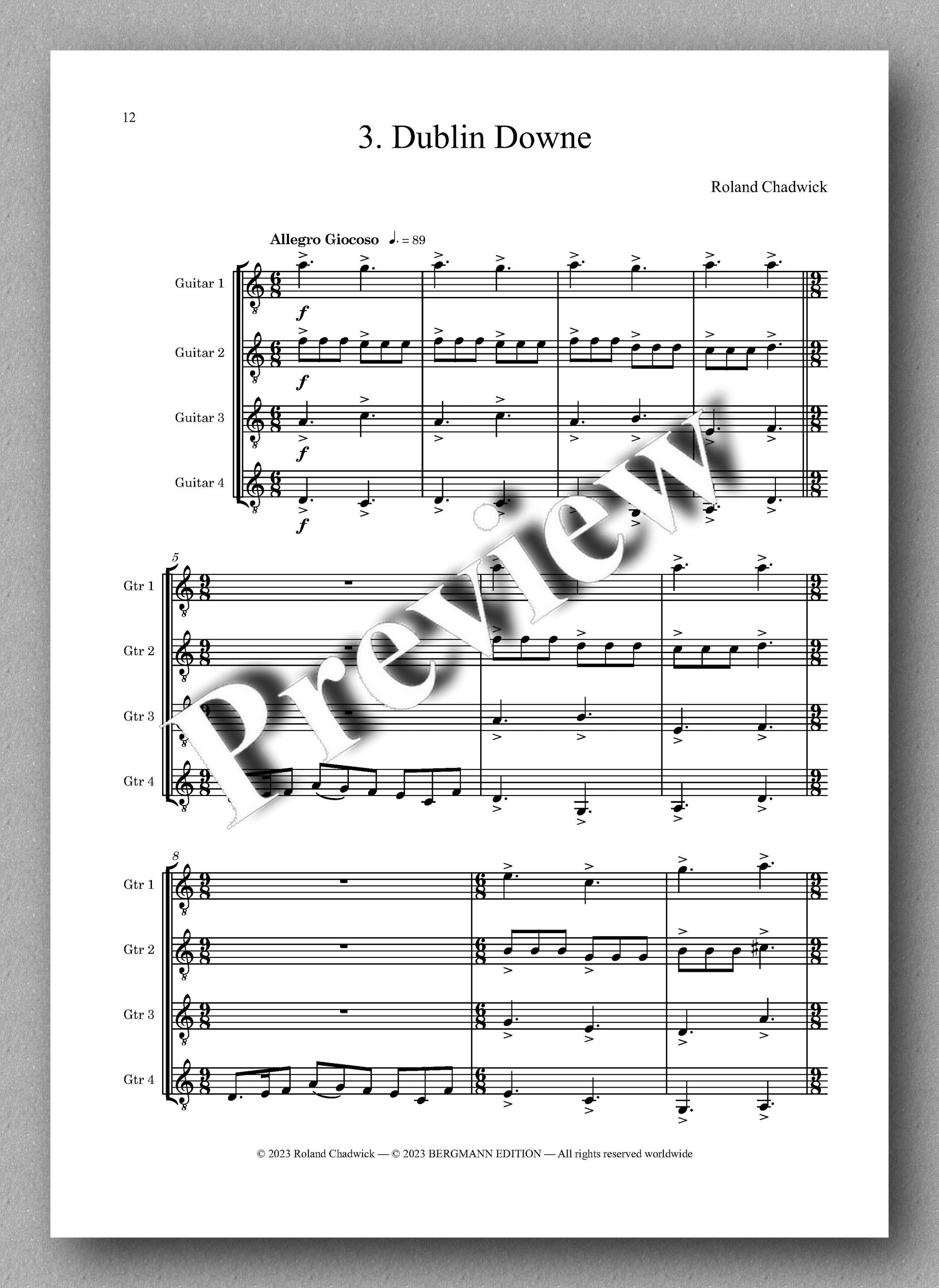 Roland Chadwick, Irish Hoanane - preview of the music score 3