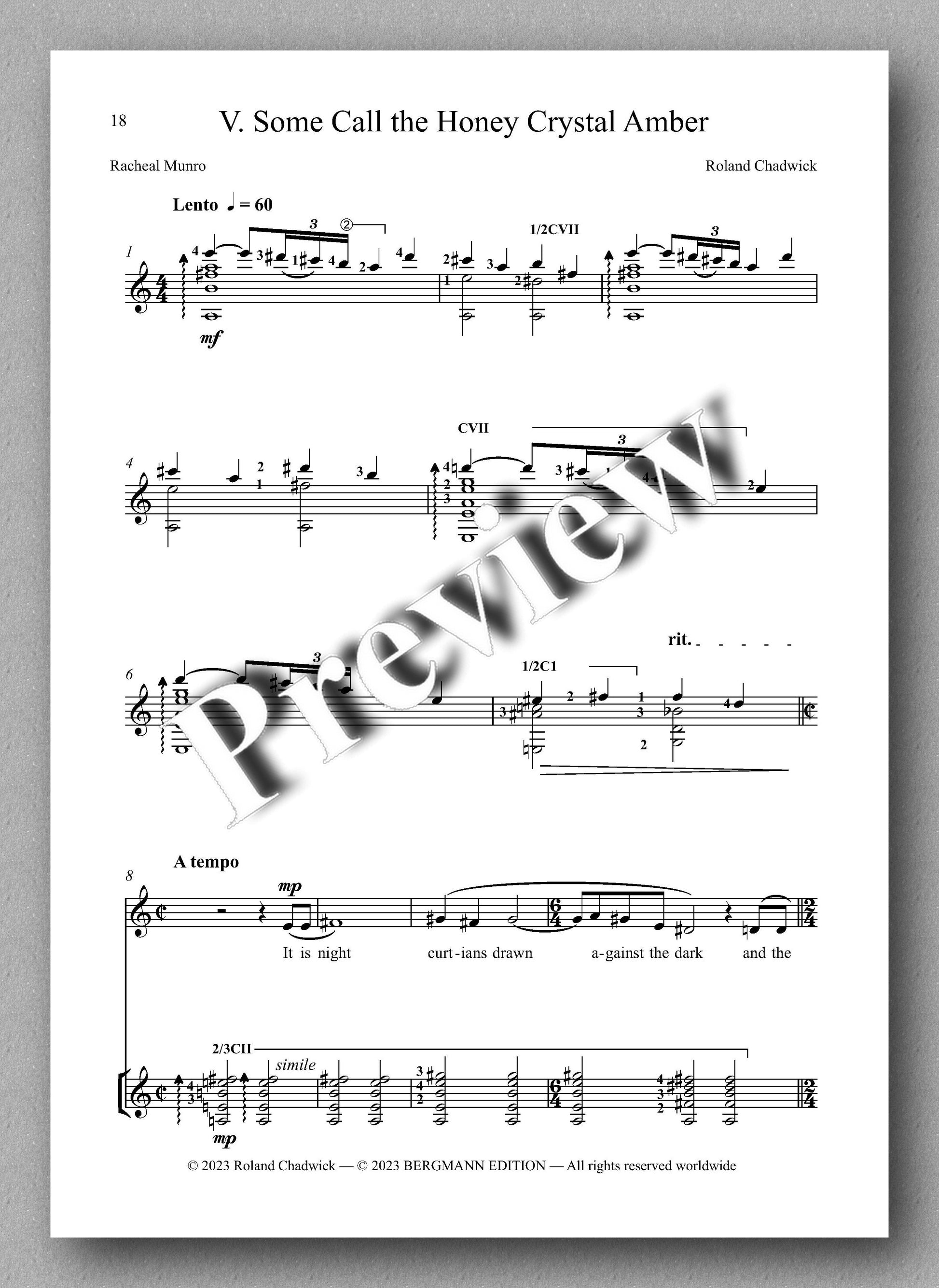 Roland Chadwick, Like Honey Thickly Golden - preview of the music score 5