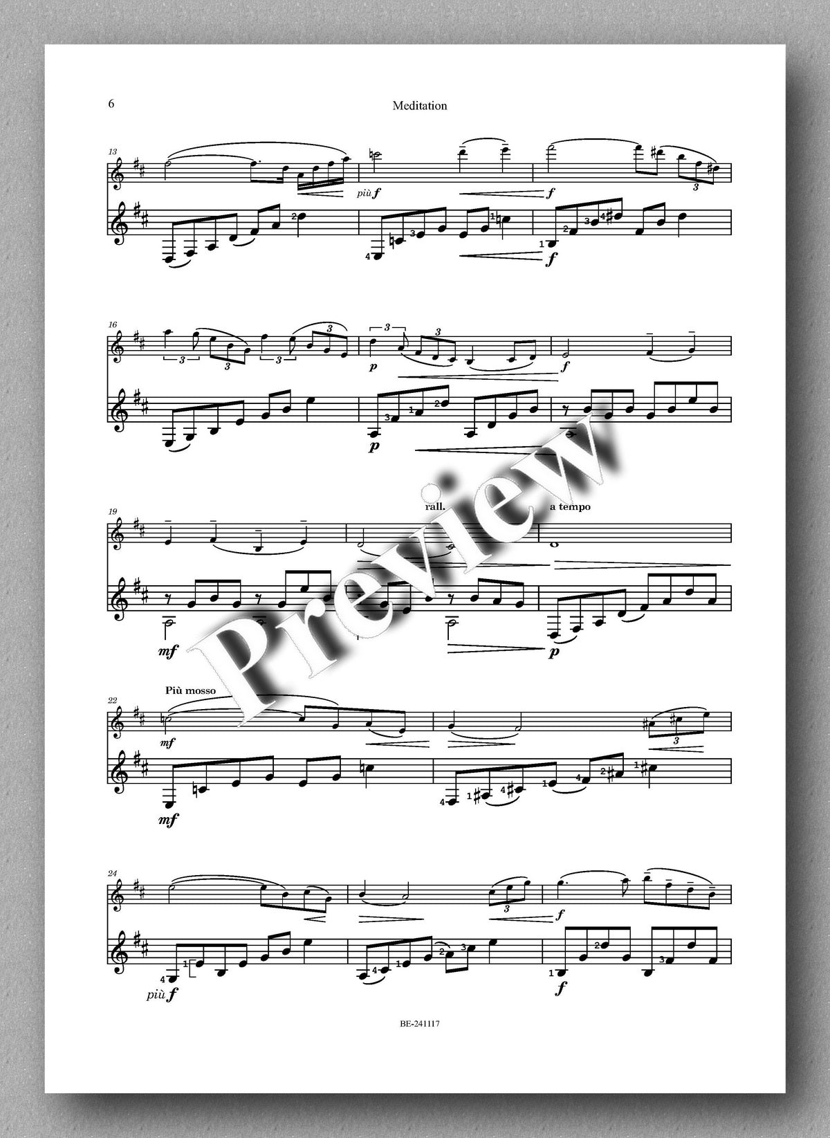 Jules Massenet, MEDITATION&nbsp;from the Opera ‘Thais’ - preview of the music score 3