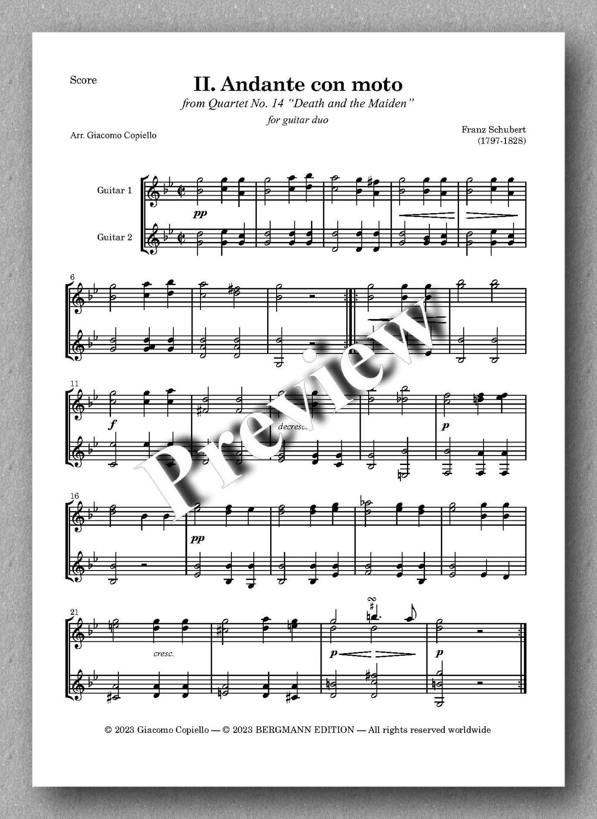 Lieder vol. 3, by Franz Schubert  - preview of the music score 1
