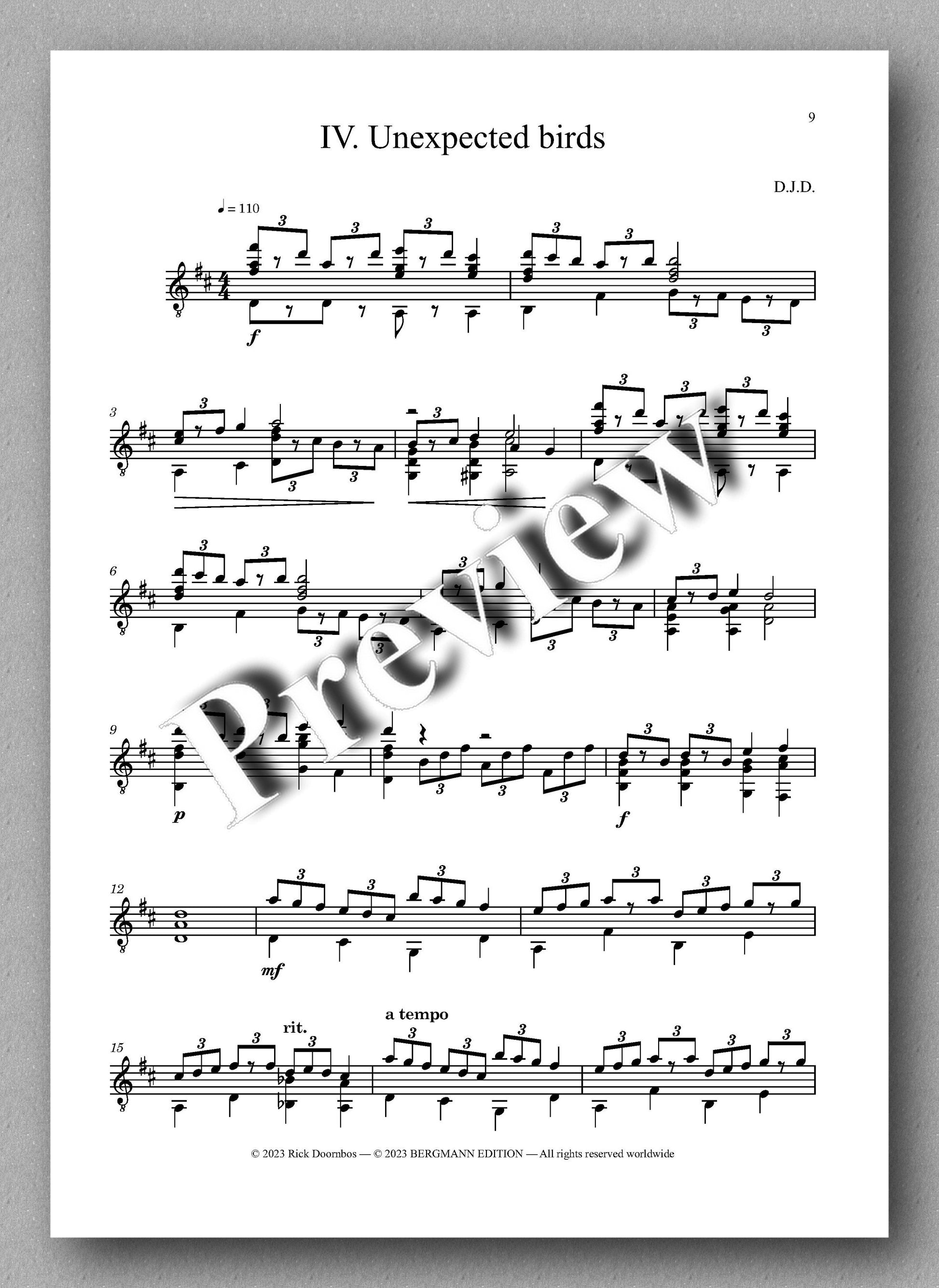 Suite No. 2 by Rick Doornbos - preview of the music score 4
