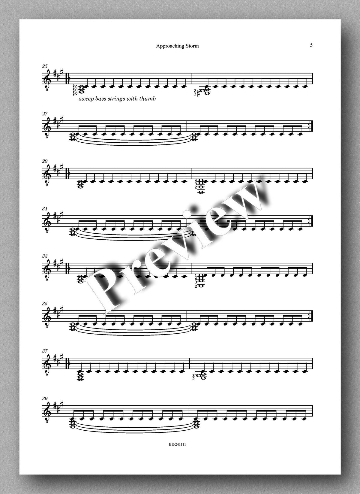 Simon Farintosh, Approaching Storm - preview of the music score 2