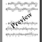 A page of sheet music with musical notation, overlaid with a large diagonal 'Preview' watermark. The page is centered on a dark gray background.