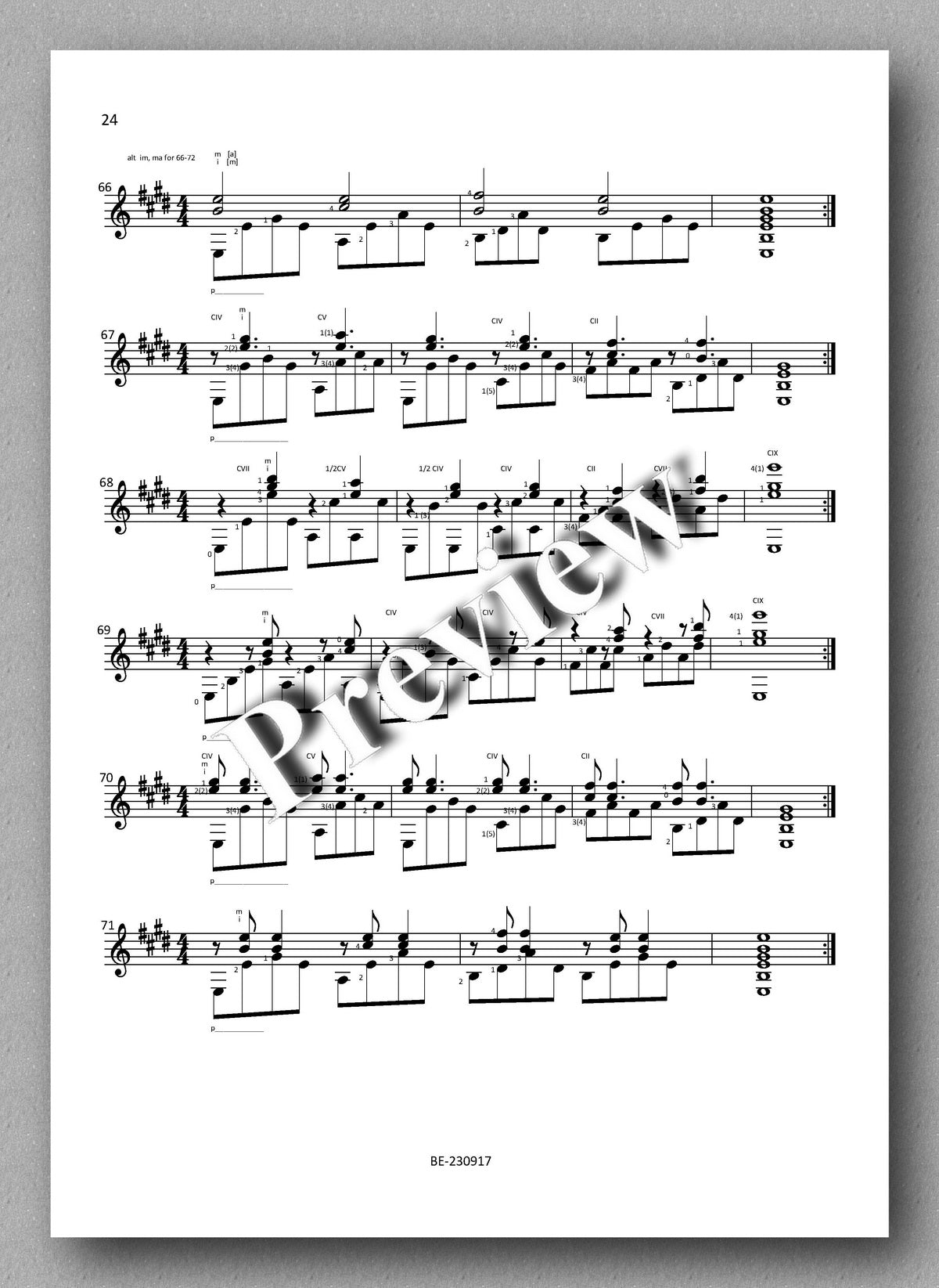 Giuliani, 120 Studies for the Guitar - preview of the music score 2