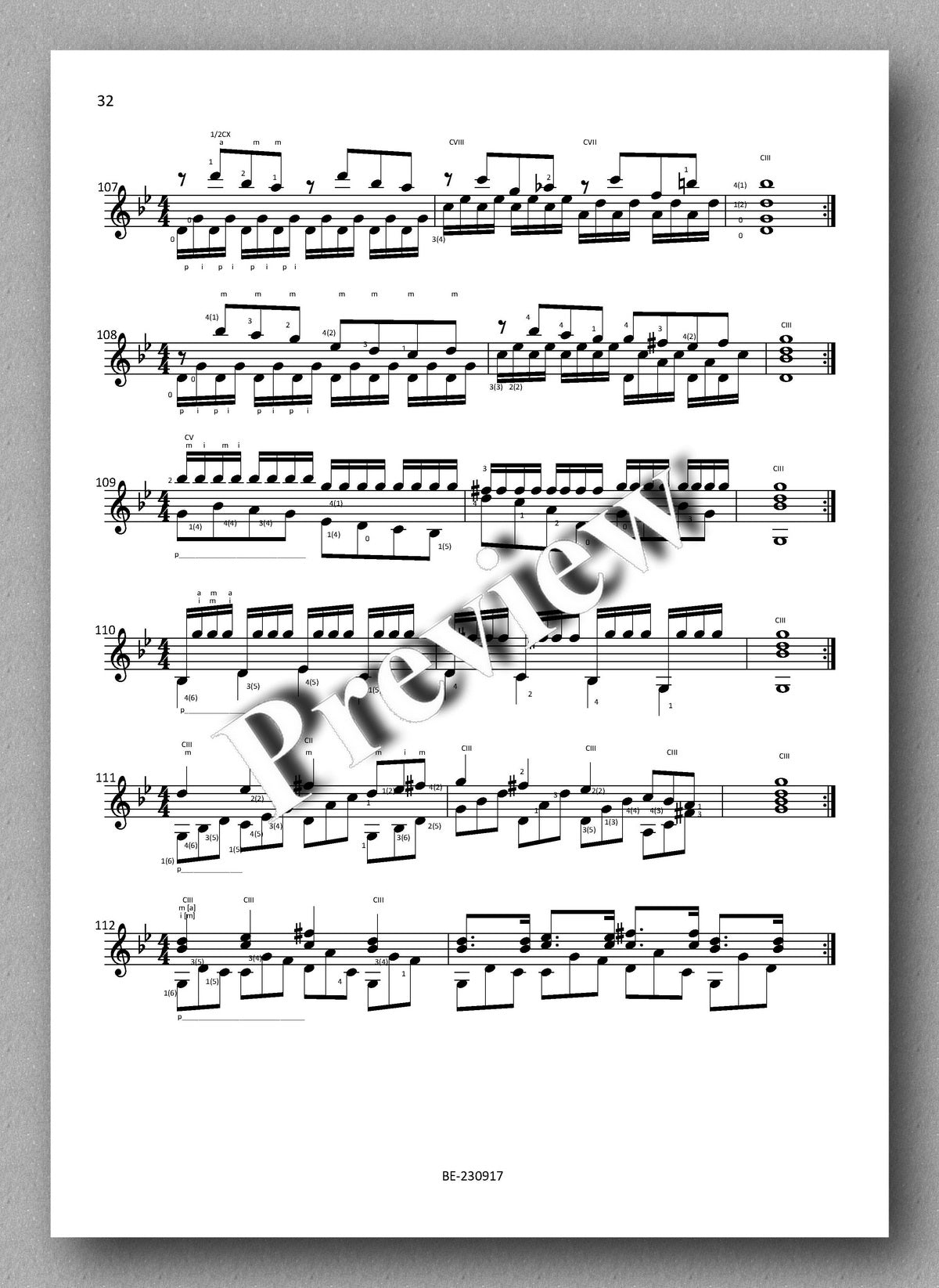 Giuliani, 120 Studies for the Guitar - preview of the music score 4