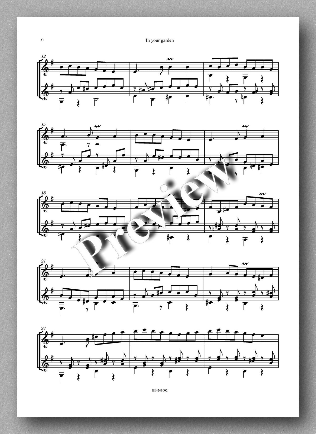 In Your Garden&nbsp;by Redi Marku - preview of the music score 12
