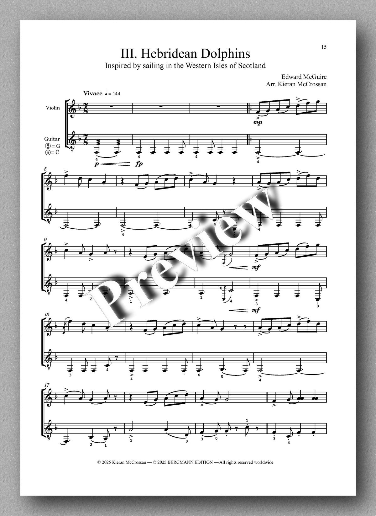 Edward McGuire, Dance Suite for Two - preview of the music score 3