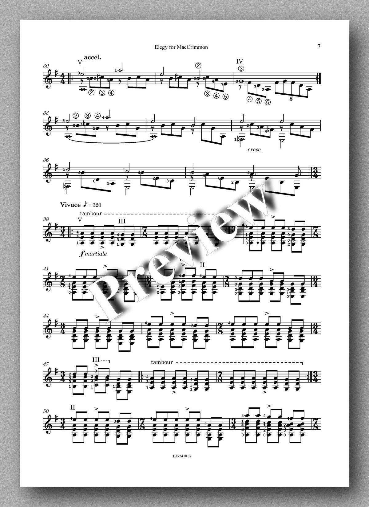 Conall McKay, Elegy for MacCrimmon -   preview of the music score 2