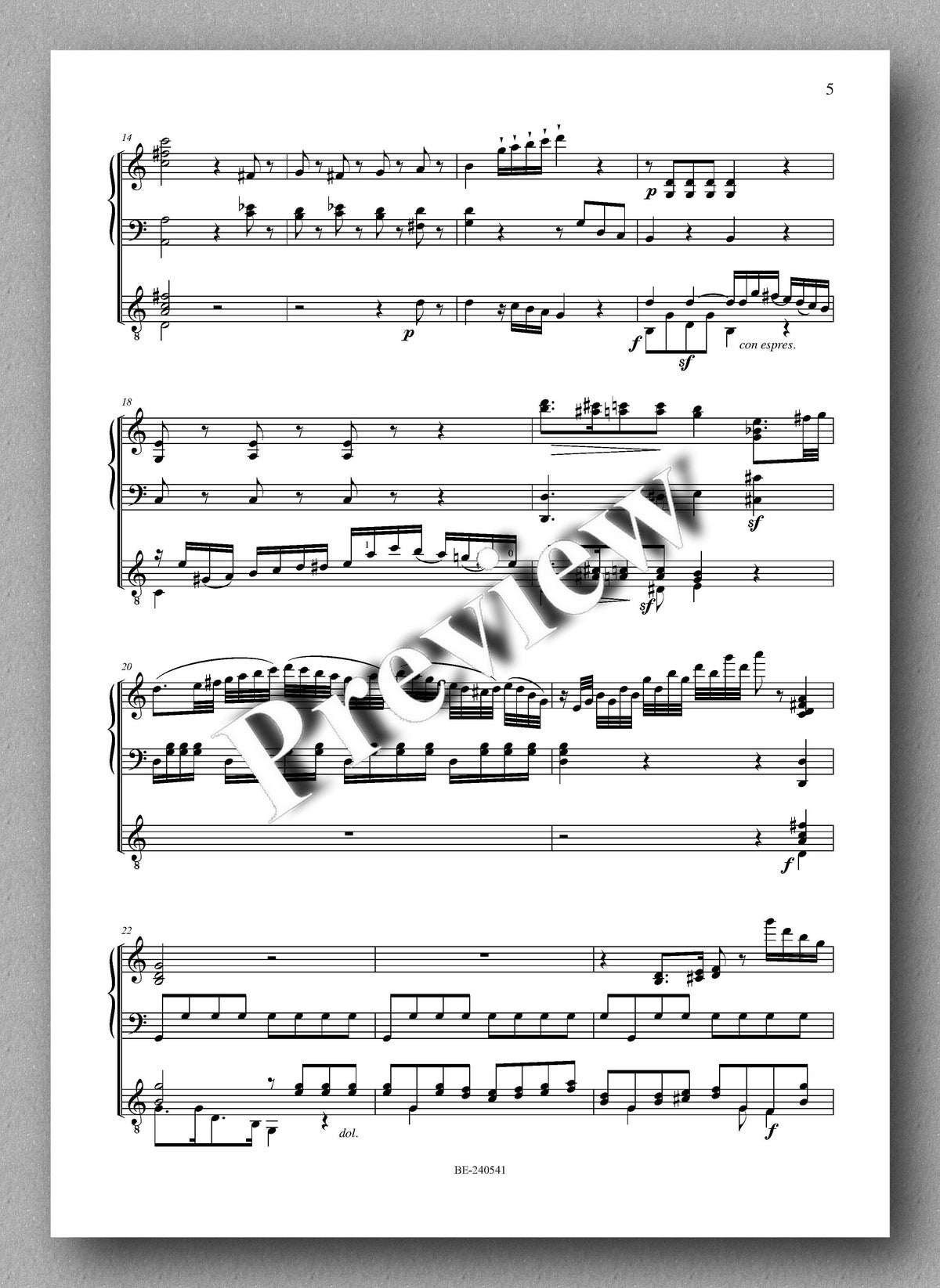 Francesco Molino, Second Nocturnal fr Piano and Guitar (Opus 44) - preview of the music score 2