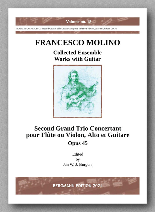 Francesco Molino, Second Grand Trio Concertante for Flute or Violin, Viola and Guitar (Opus 45) - preview of the cover