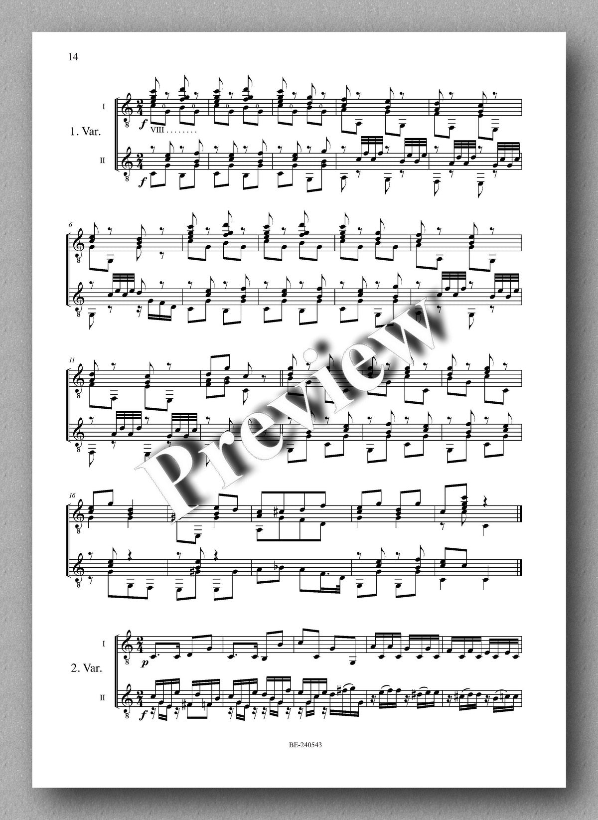 Francesco Molino, Grand Potpourri for two guitars - preview of the music score 4