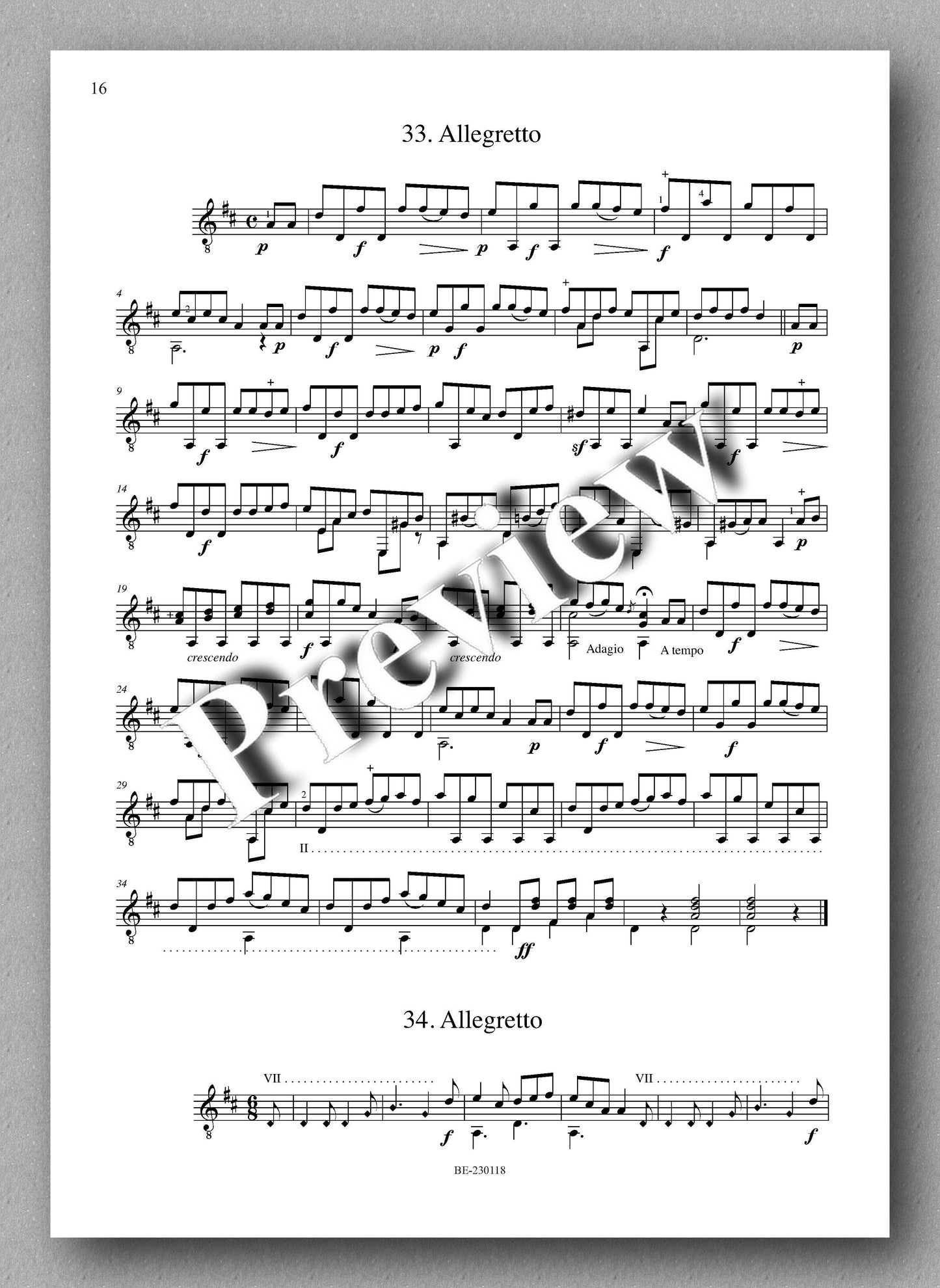 Molino, Collected Works for Guitar Solo, Vol. 30 - preview of the music score 2