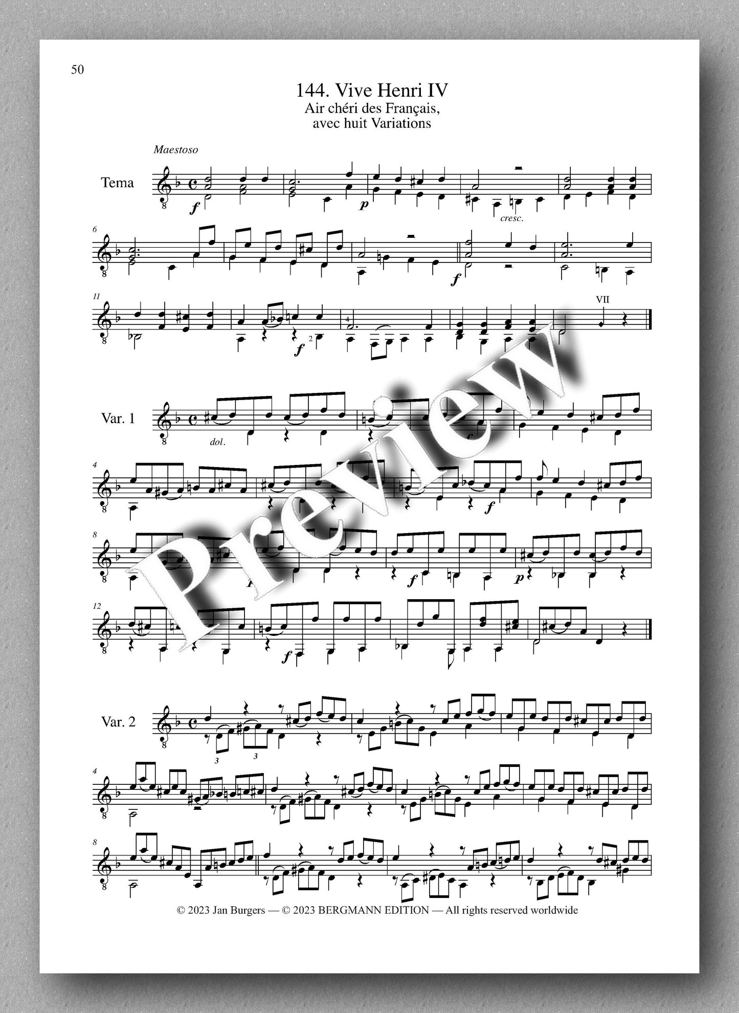 Molino, Collected Works for Guitar Solo, Vol. 30 - preview of the music score 5