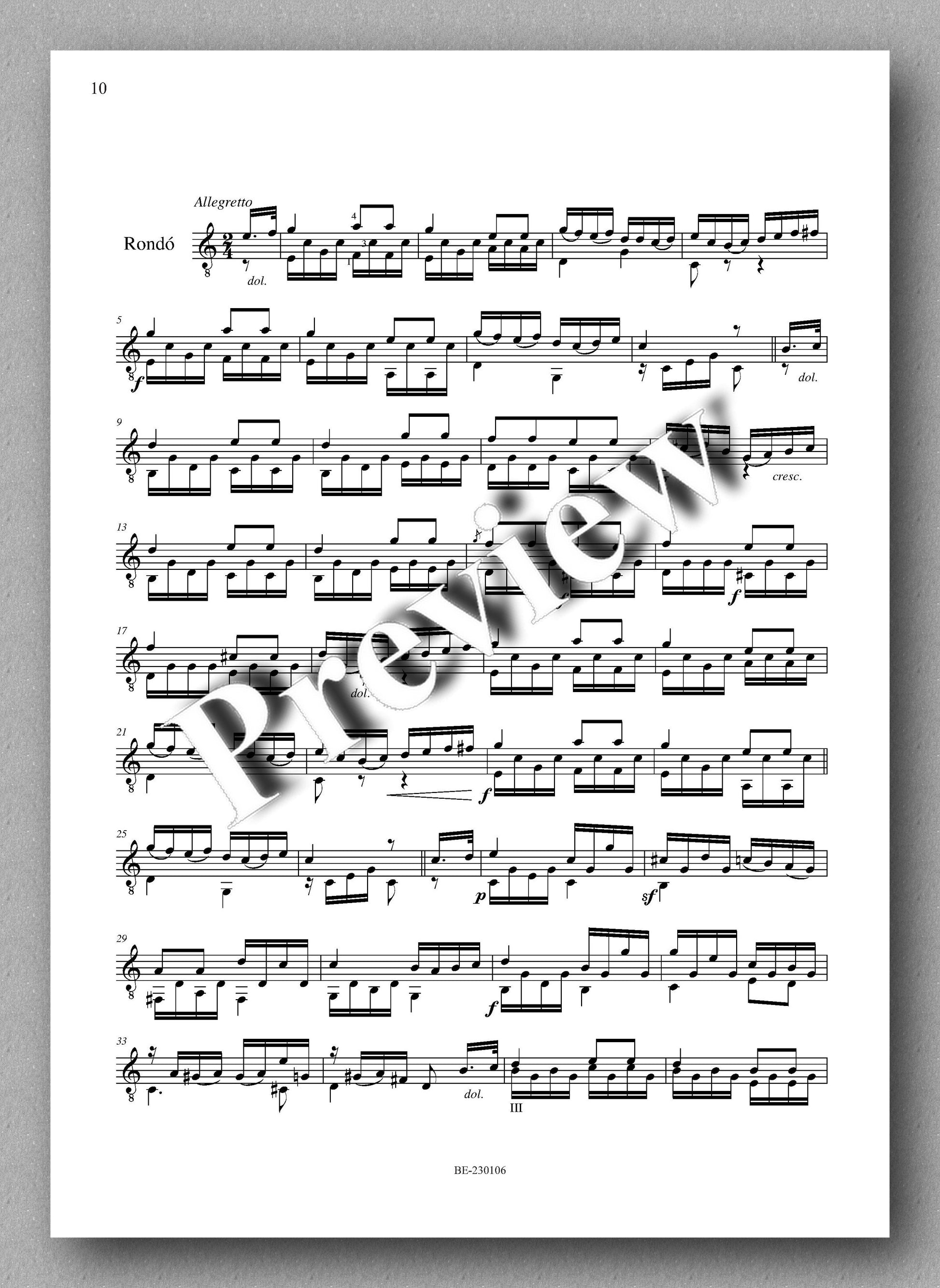 Molino, Collected Works for Guitar Solo, Vol. 18 - preview of the music score 2