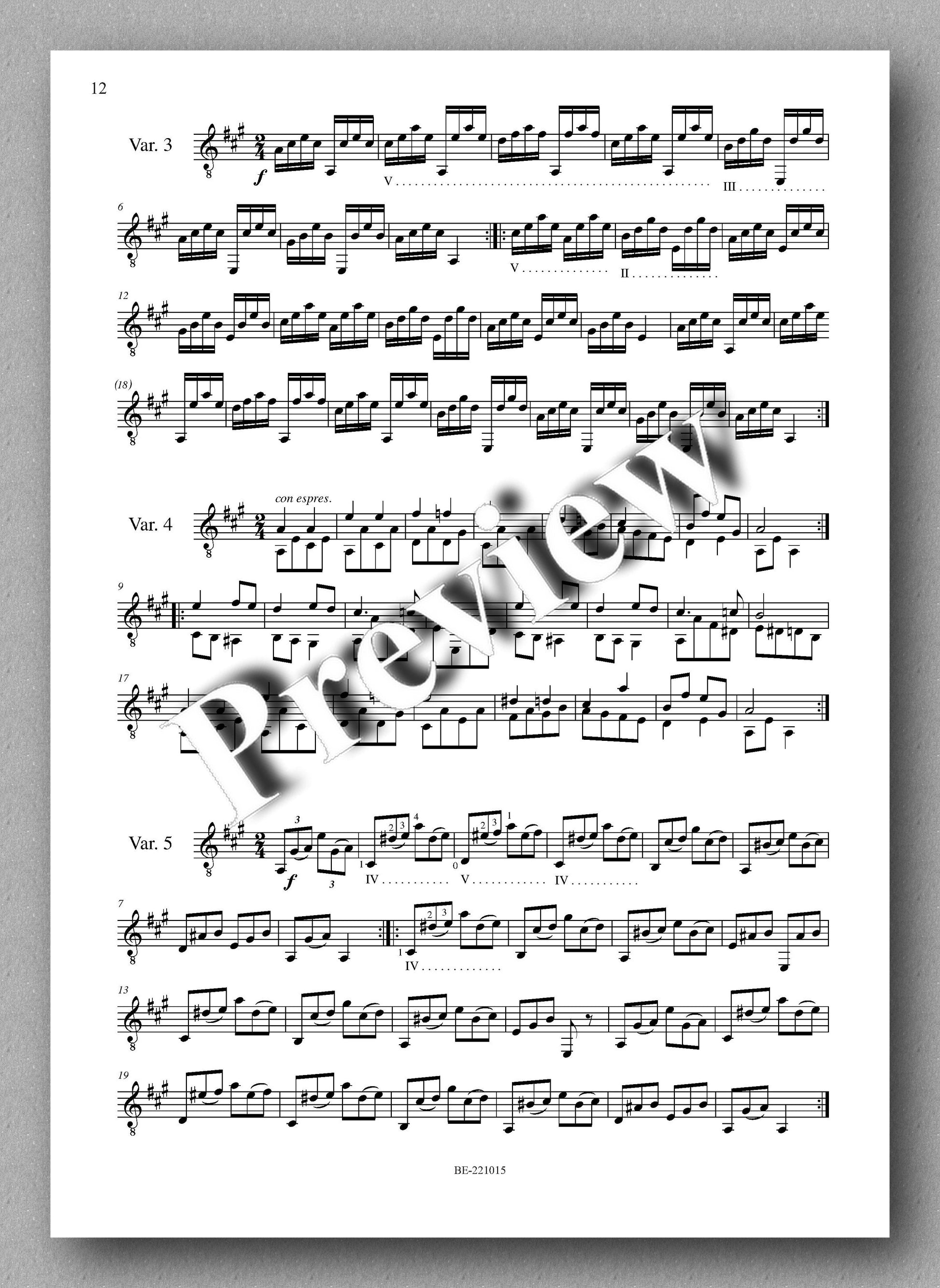 Molino, Collected Works for Guitar Solo, Vol. 10 - preview of the music score 3