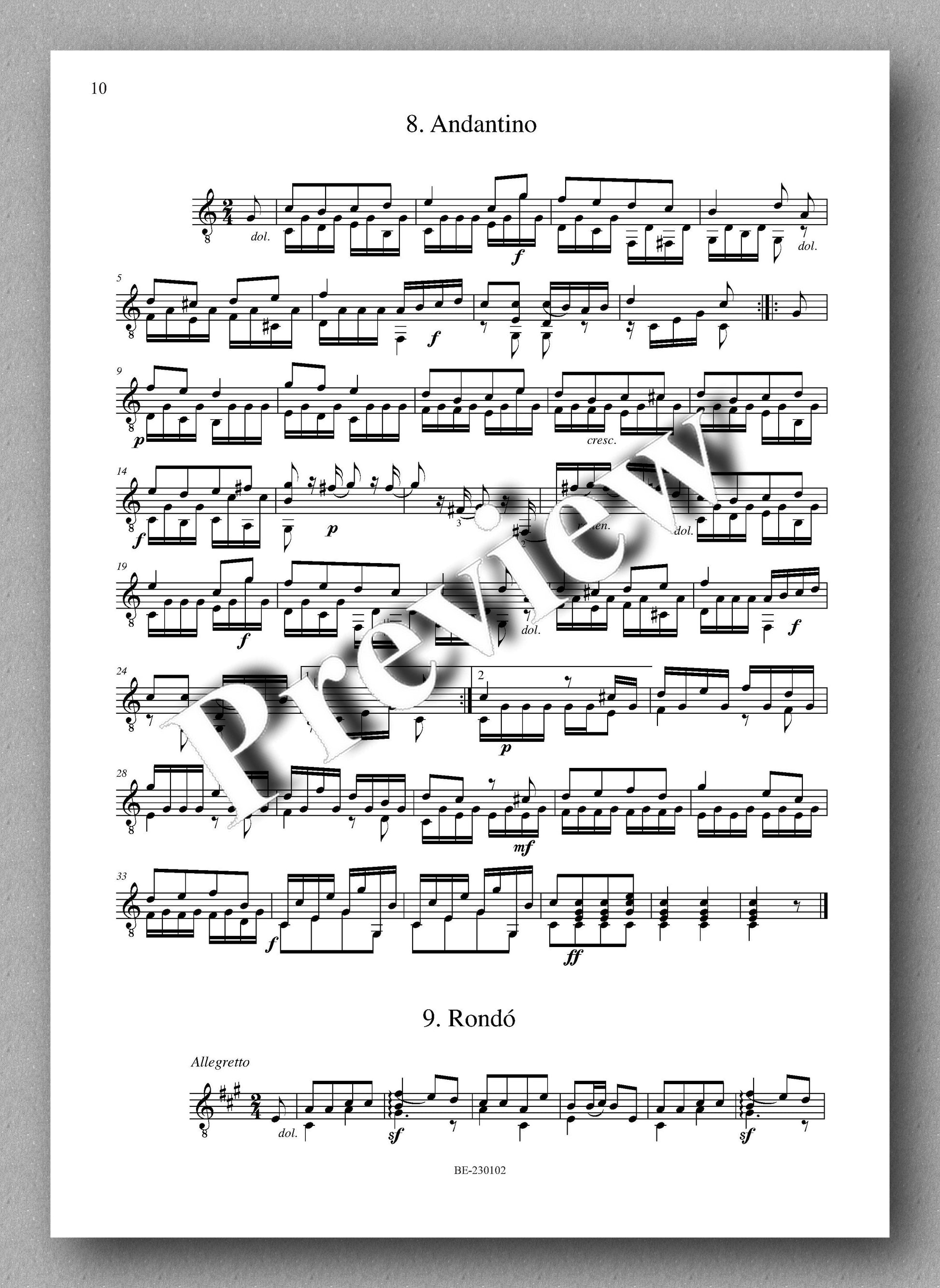 Molino, Collected Works for Guitar Solo, Vol. 14 - Preview of the music score 3
