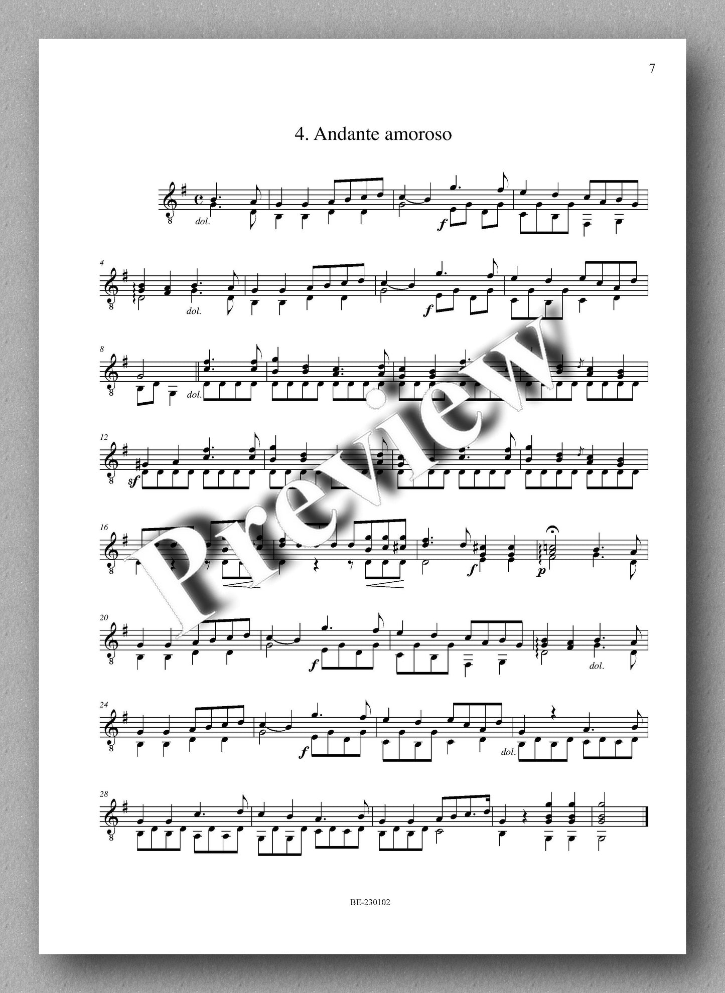 Molino, Collected Works for Guitar Solo, Vol. 14 - Preview of the music score 2