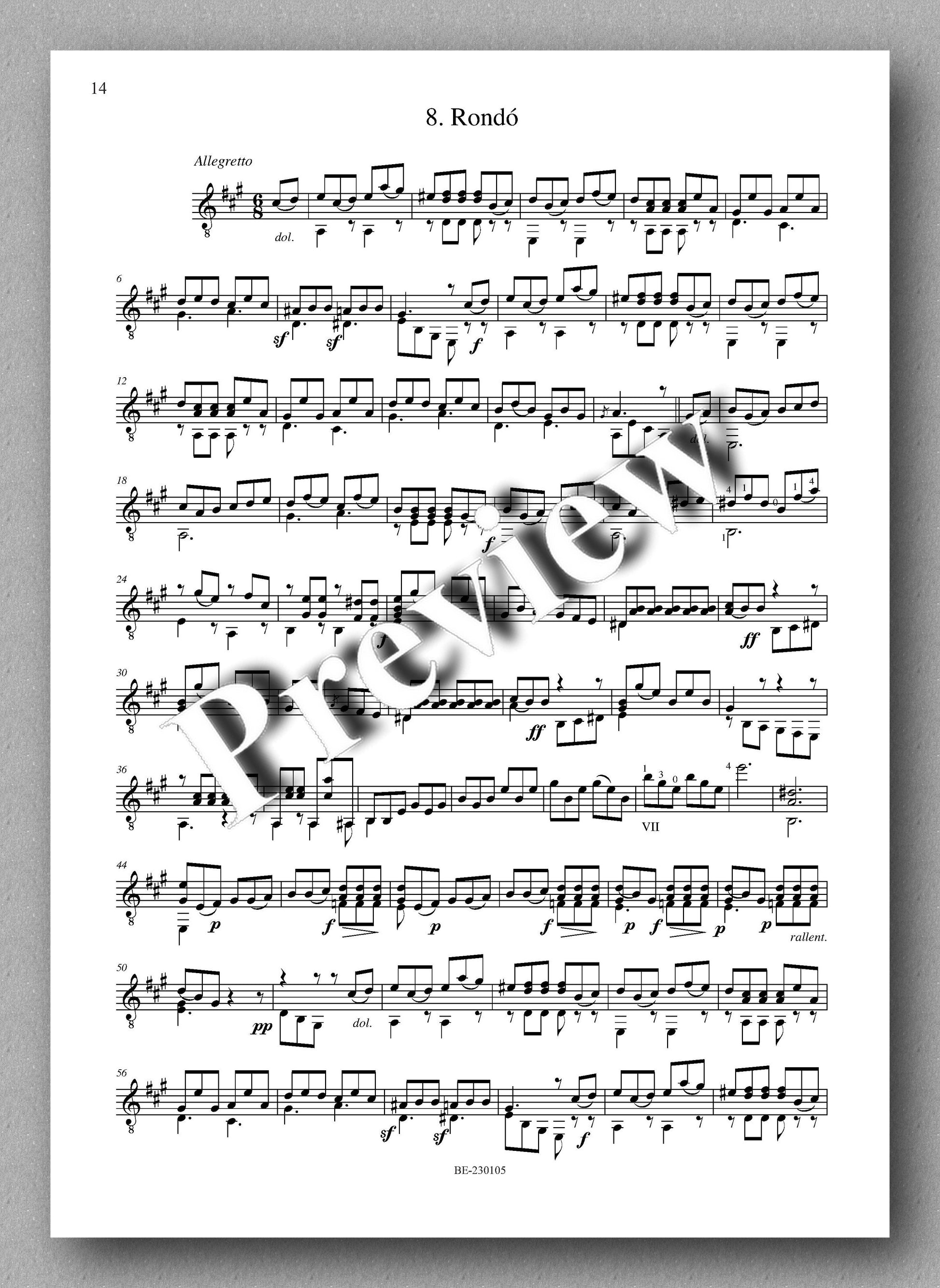 Molino, Collected Works for Guitar Solo, Vol. 17 - preview of the music score 4