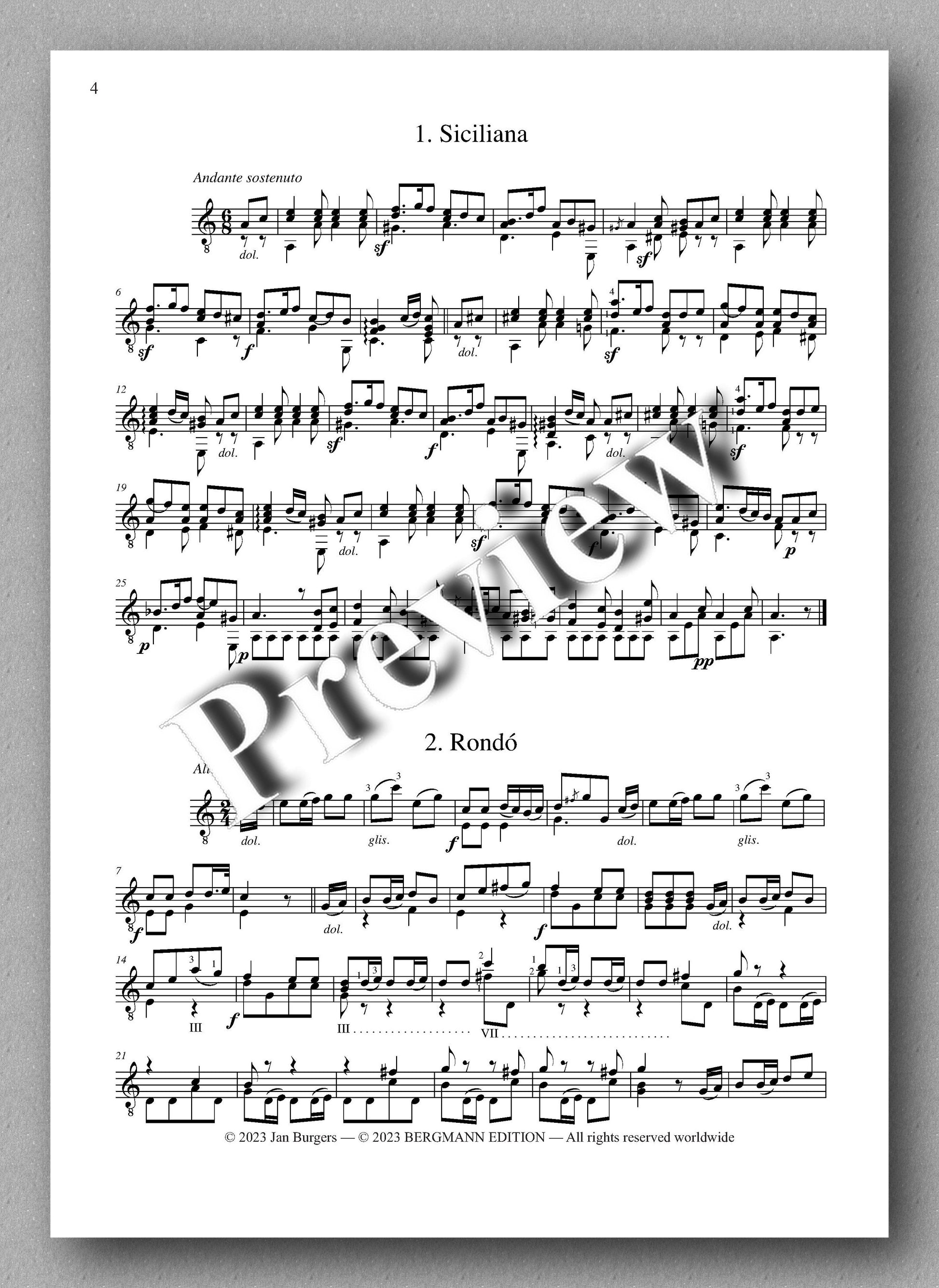 Molino, Collected Works for Guitar Solo, Vol. 17 - preview of the music score 1