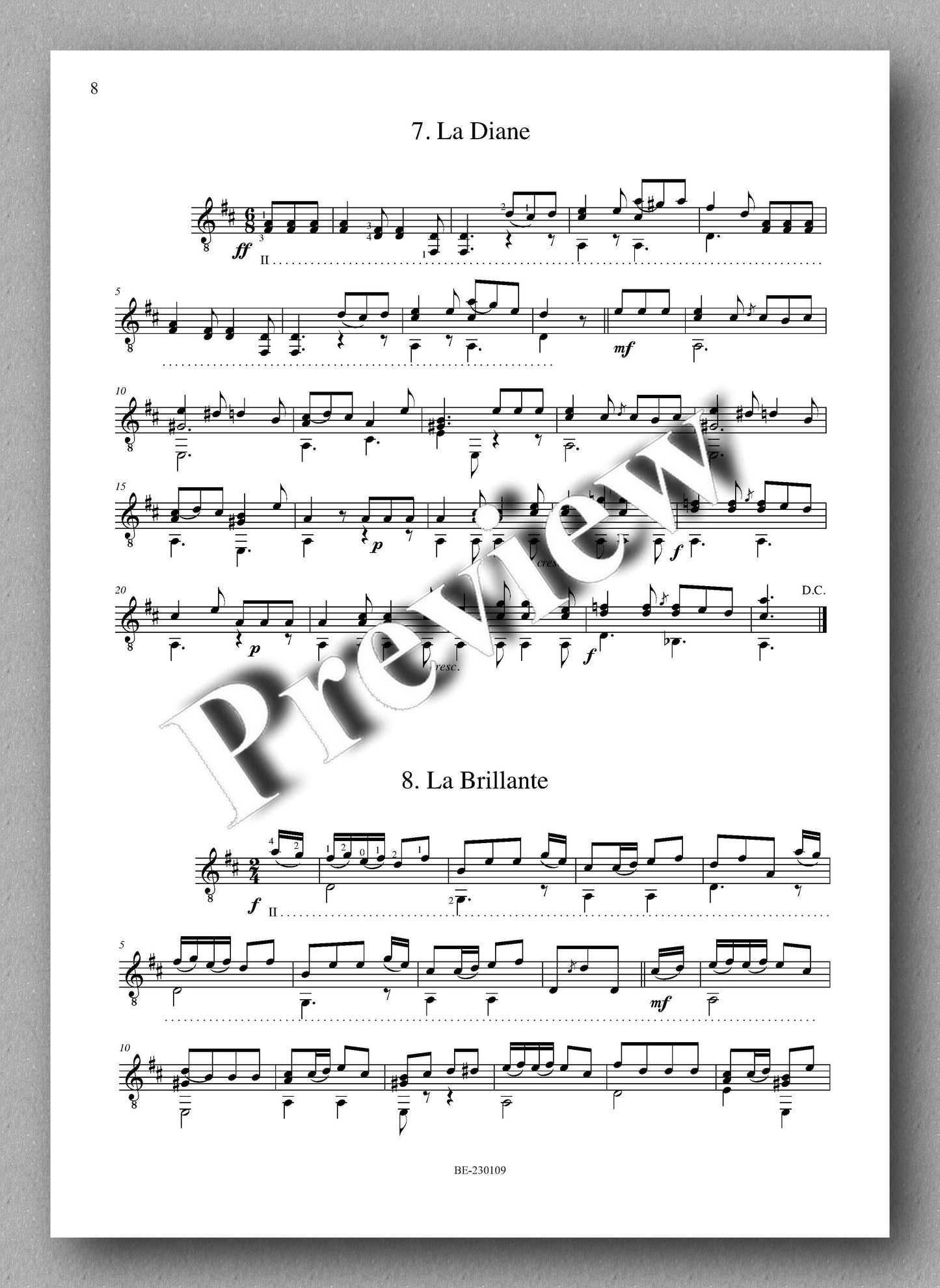 Molino, Collected Works for Guitar Solo, Vol. 21 - preview of the music score 2