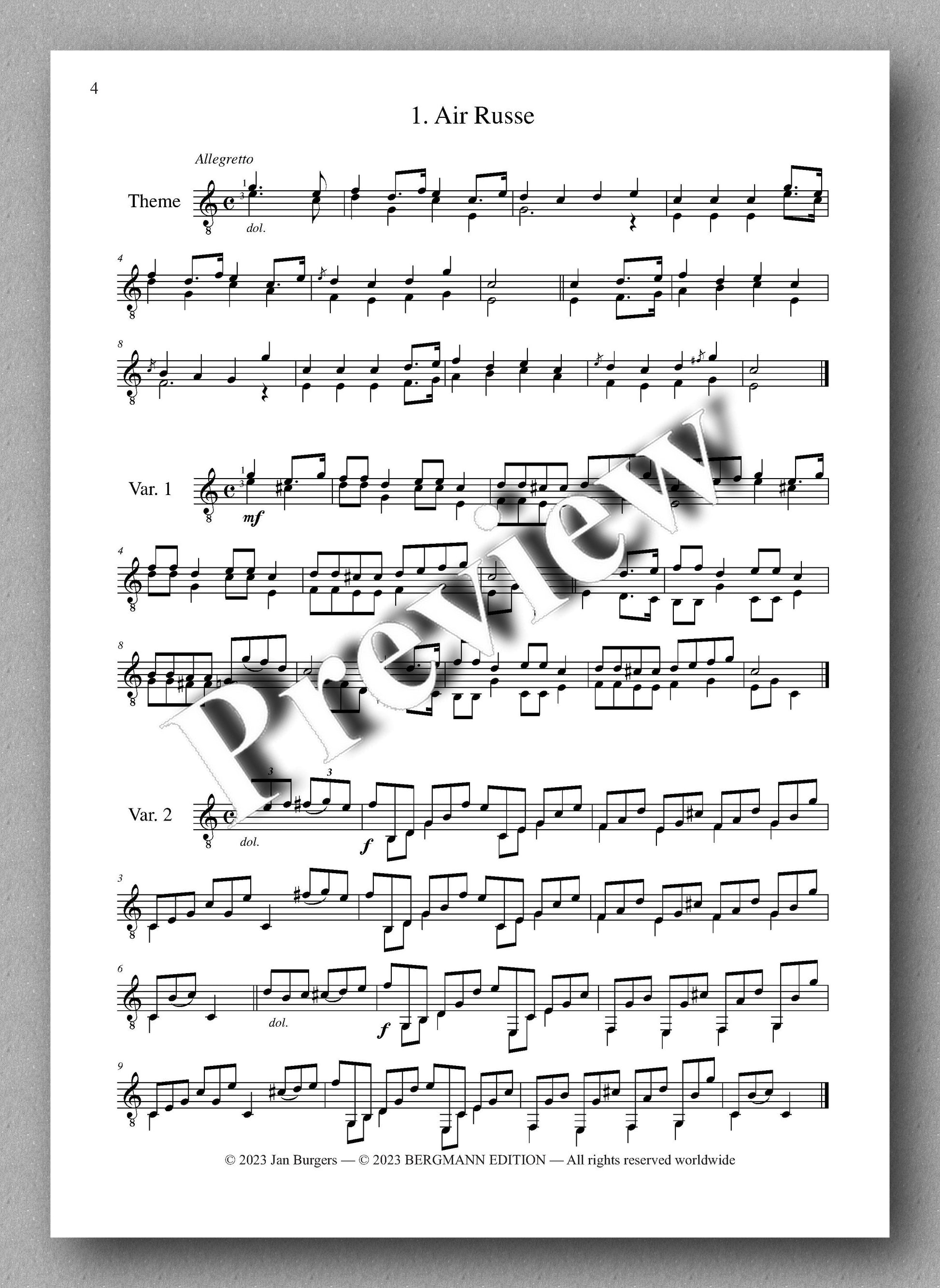 Molino, Collected Works for Guitar Solo, Vol. 22 - preview of the music score 1
