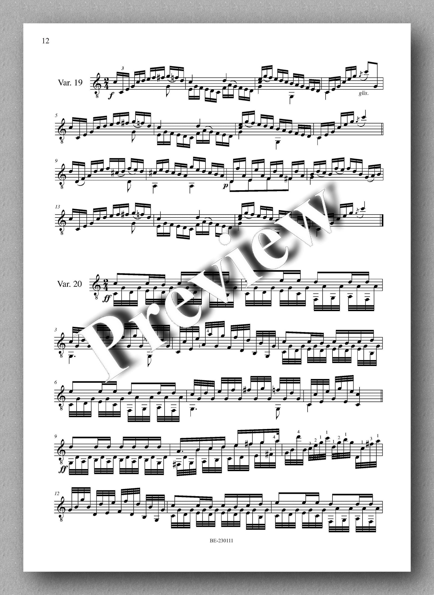 Molino, Collected Works for Guitar Solo, Vol. 23 - preview of the muisic score 3