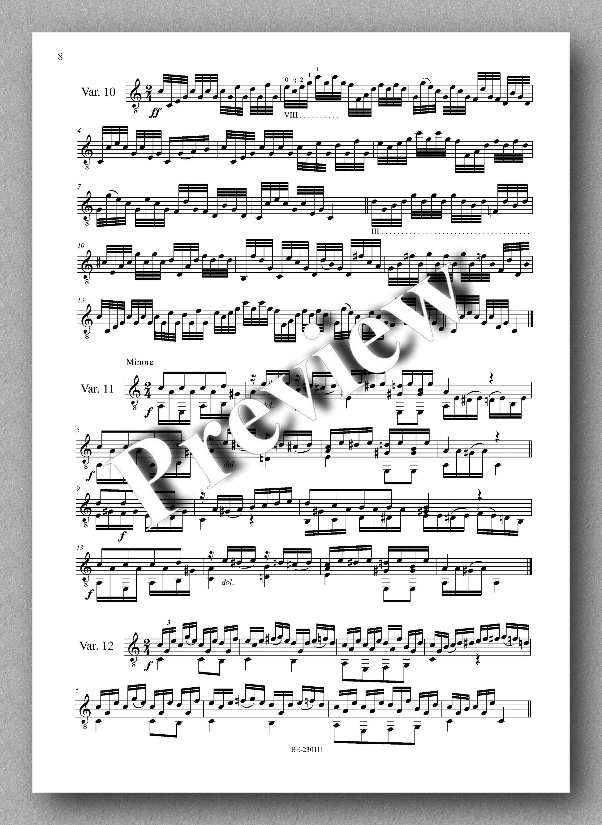 Molino, Collected Works for Guitar Solo, Vol. 23 - preview of the muisic score 2