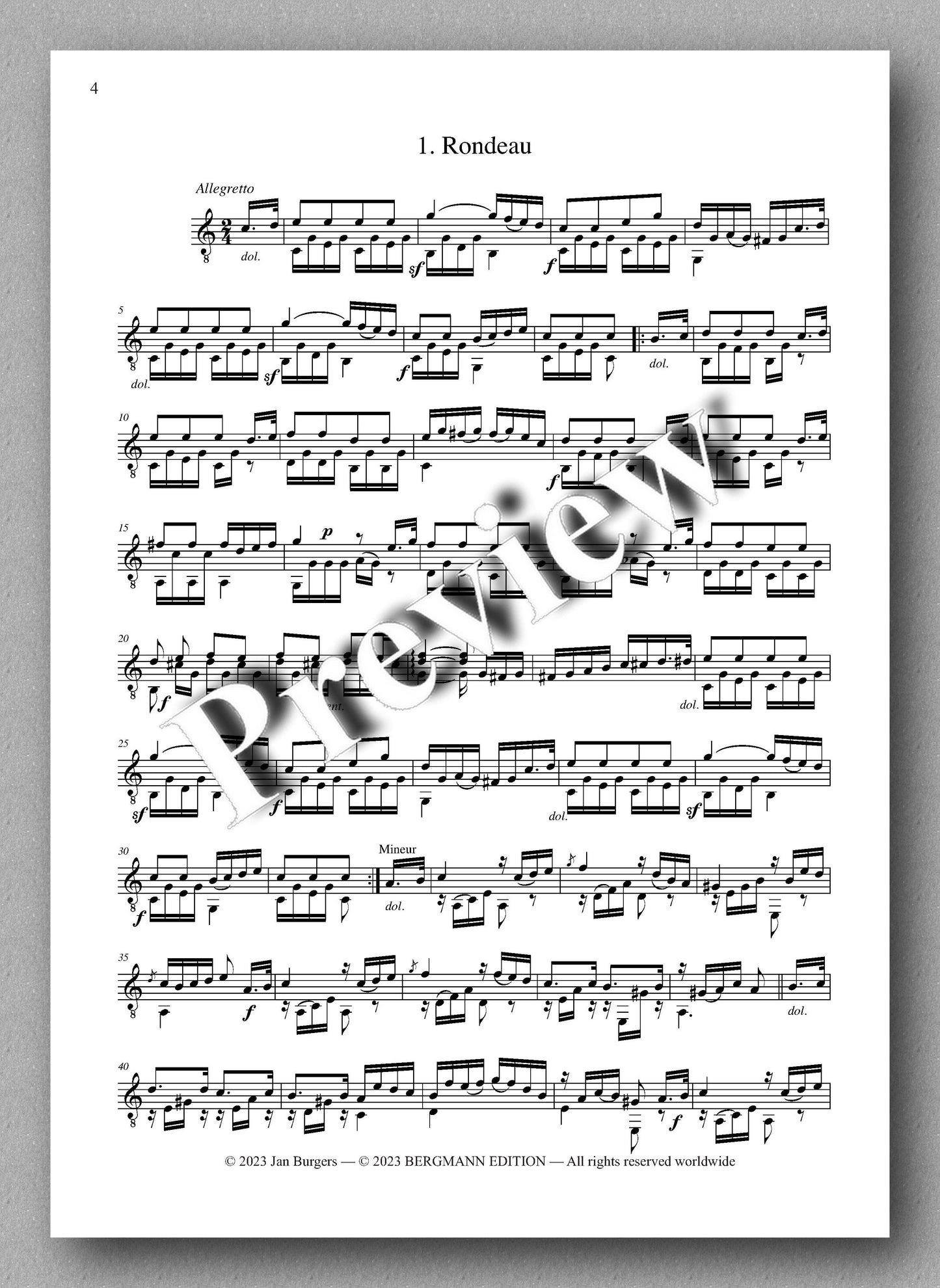 Copy of Molino, Collected Works for Guitar Solo, Vol. 26 - preview of the music score 1
