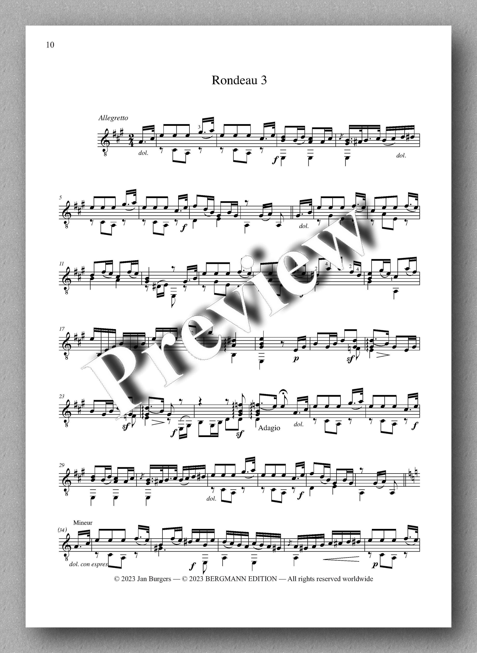 Molino, Collected Works for Guitar Solo, Vol. 27 - preview of the music score 2