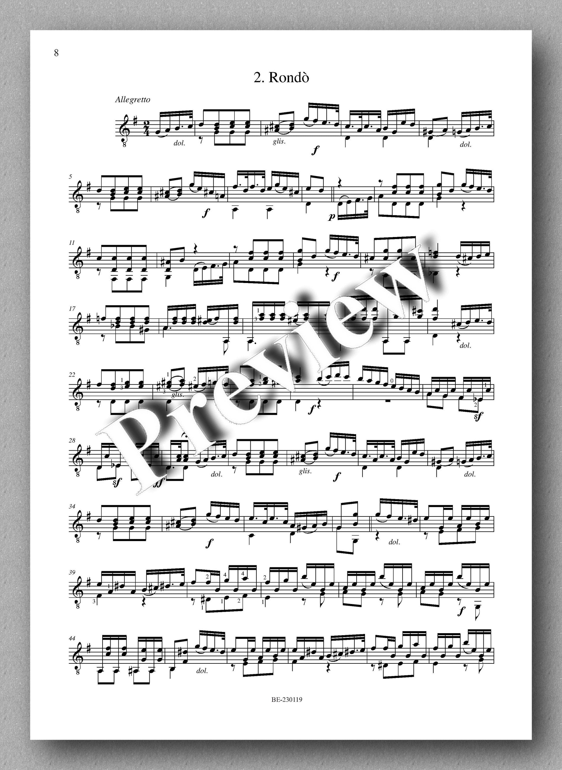 Molino, Collected Works for Guitar Solo, Vol. 31 - preview of the music score 2