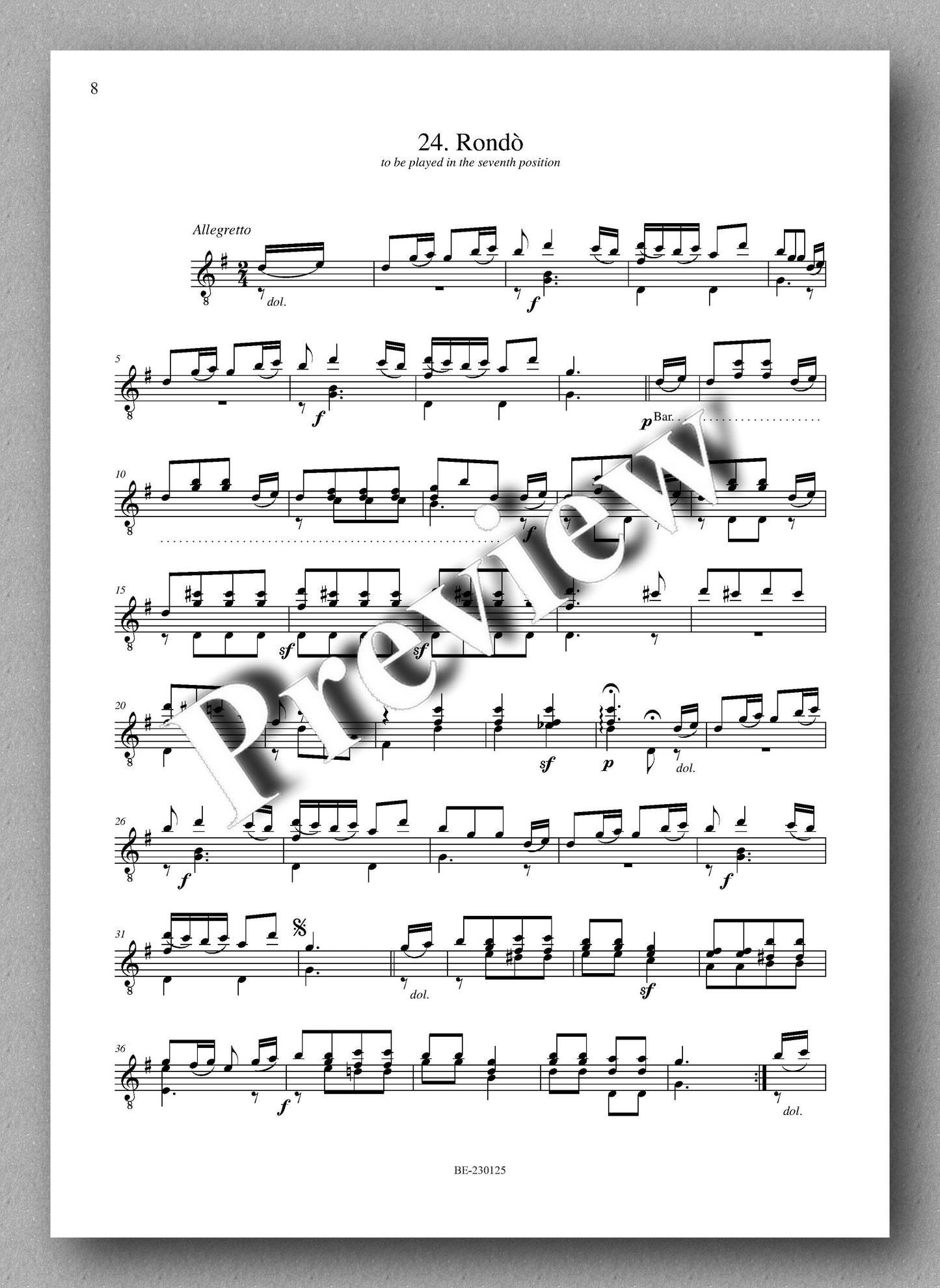 Molino, Collected Works for Guitar Solo, Vol. 37 - preview of the music score 2