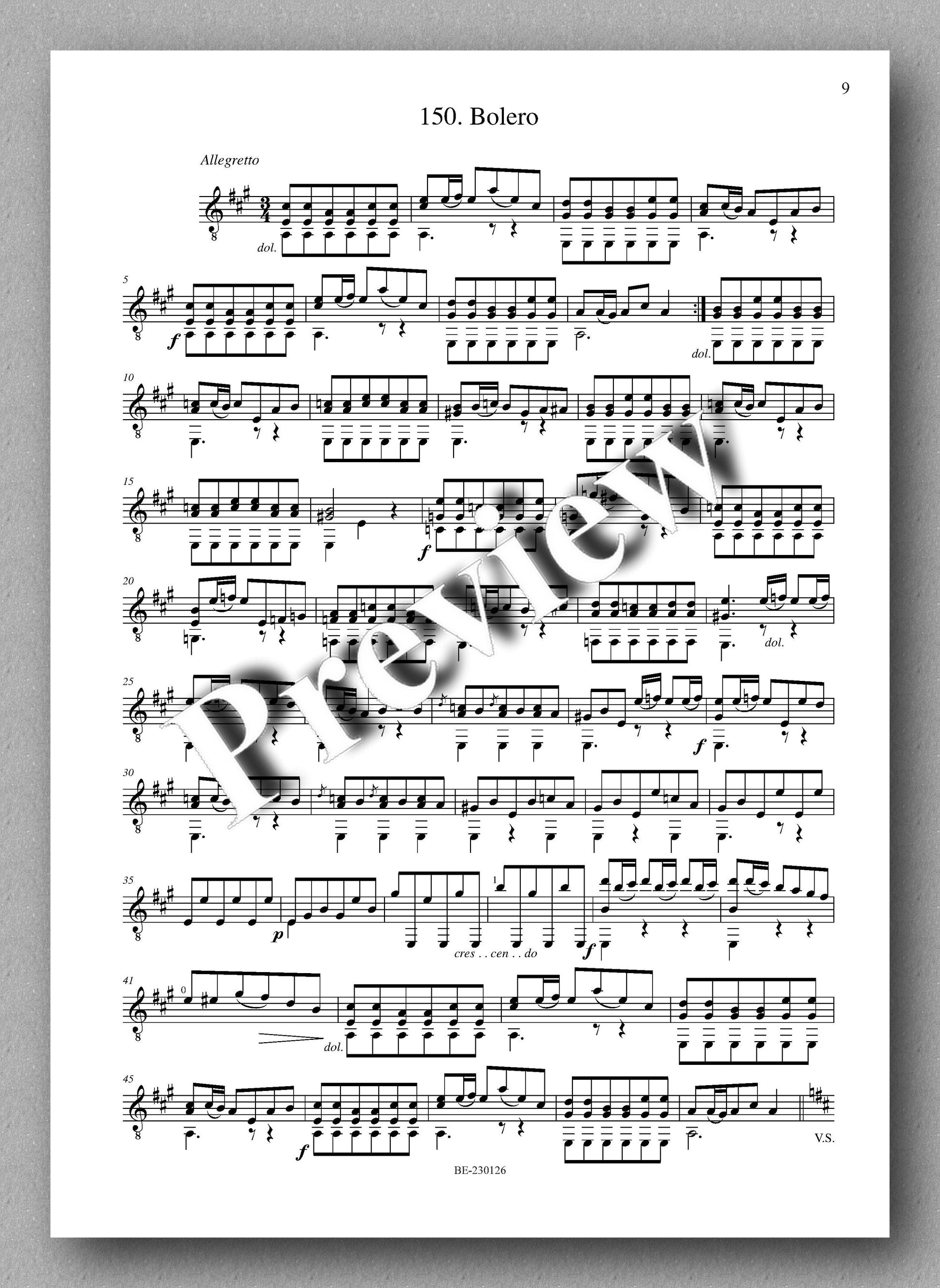 Molino, Collected Works for Guitar Solo, Vol. 38 - preview of the music score 2