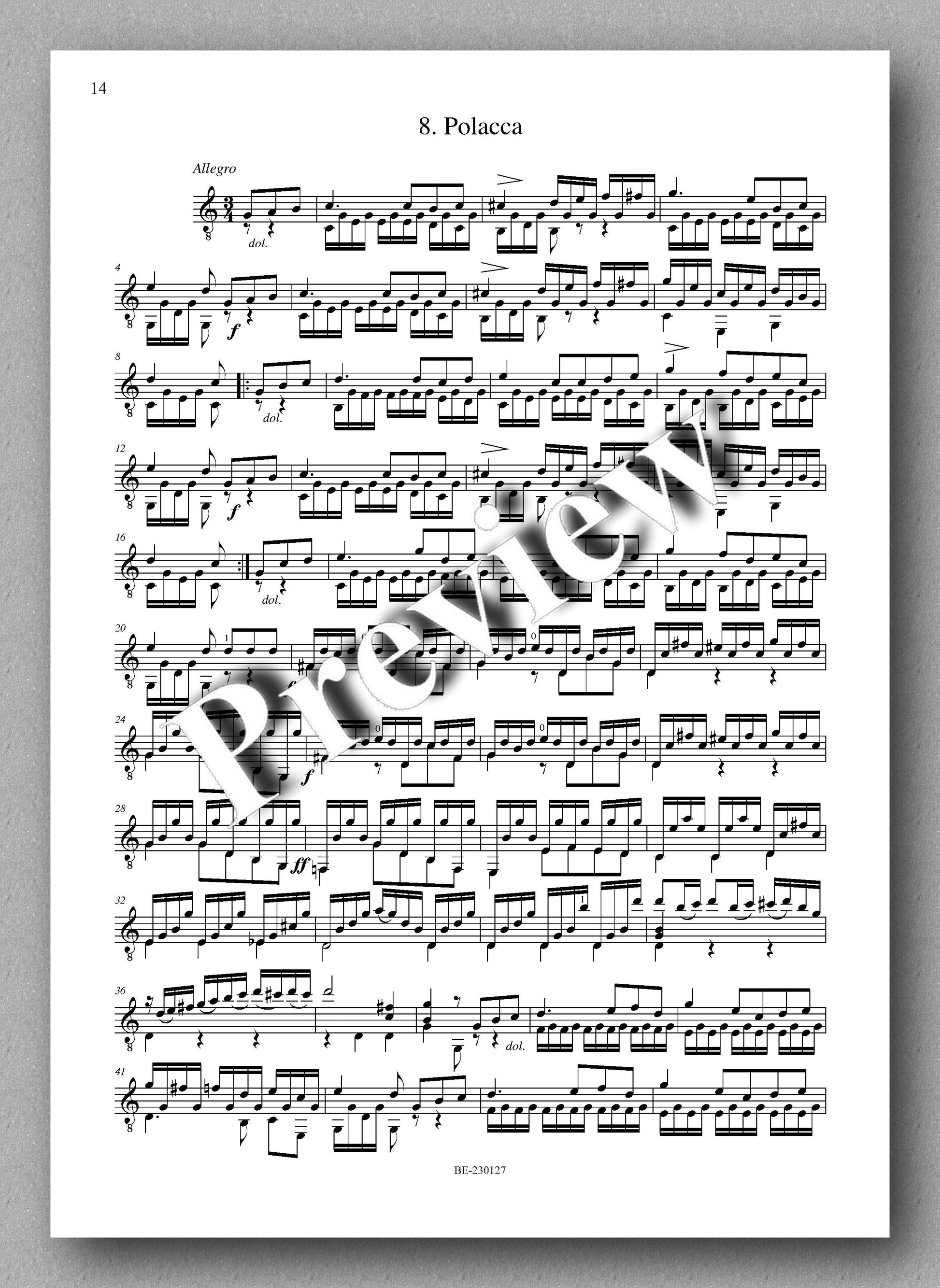 Molino, Collected Works for Guitar Solo, Vol. 39 - preview of the music score 3