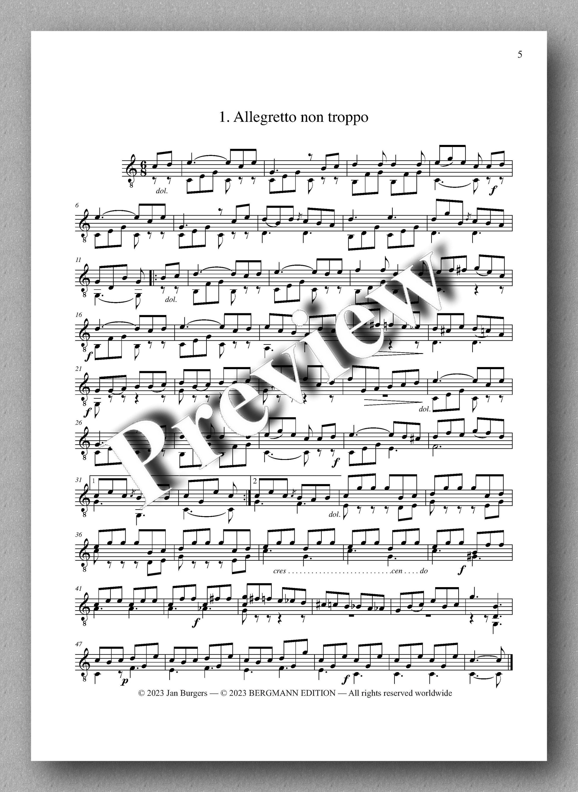 Molino, Collected Works for Guitar Solo, Vol. 39 - preview of the music score 1