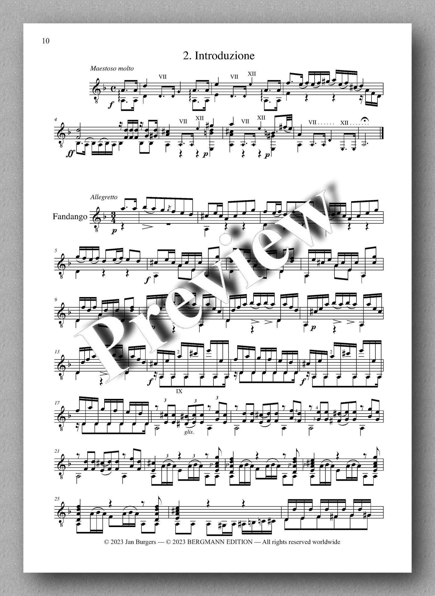 Molino, Collected Works for Guitar Solo, Vol. 42 - preview of the music score 2