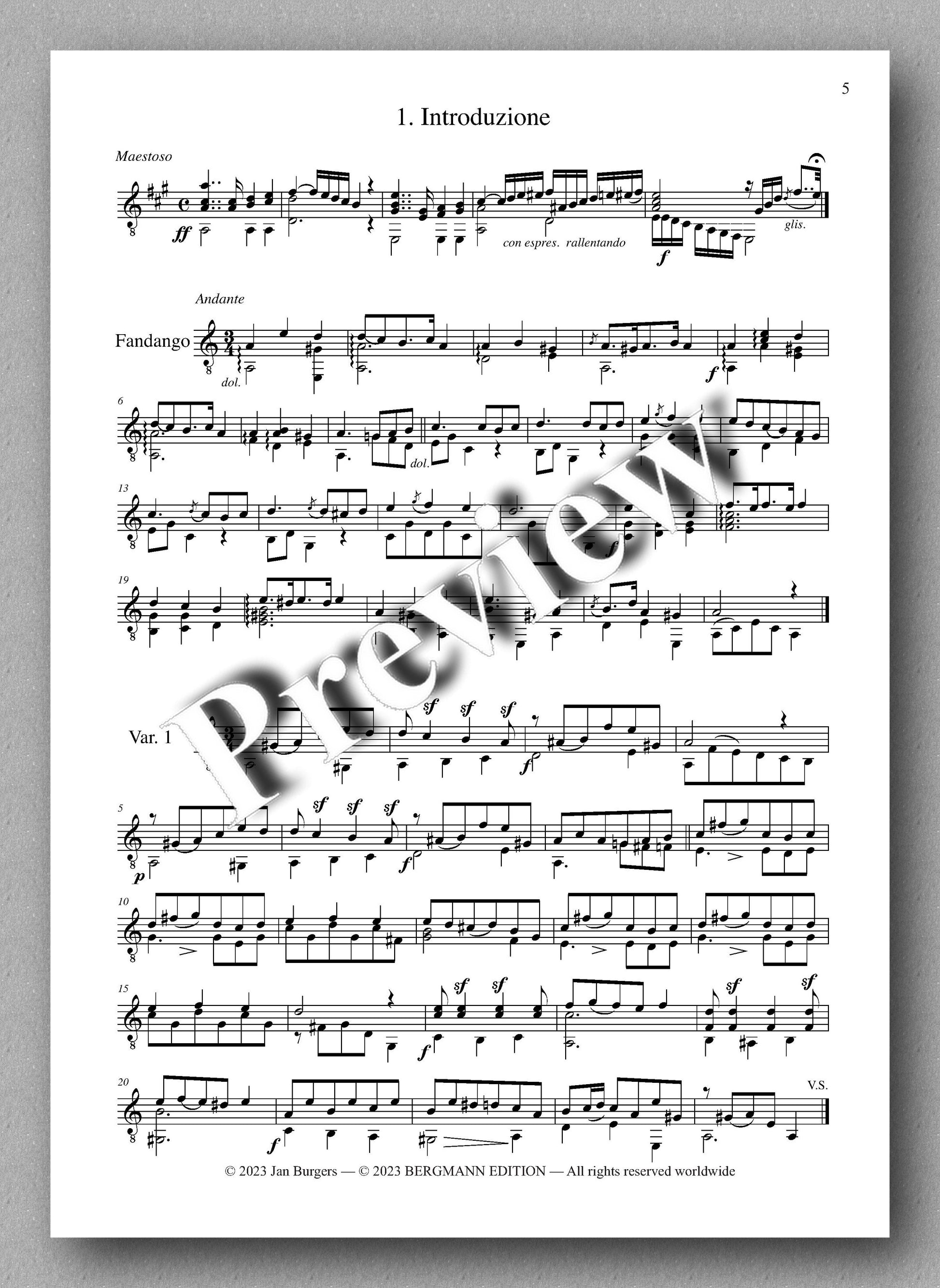 Molino, Collected Works for Guitar Solo, Vol. 42 - preview of the music score 1