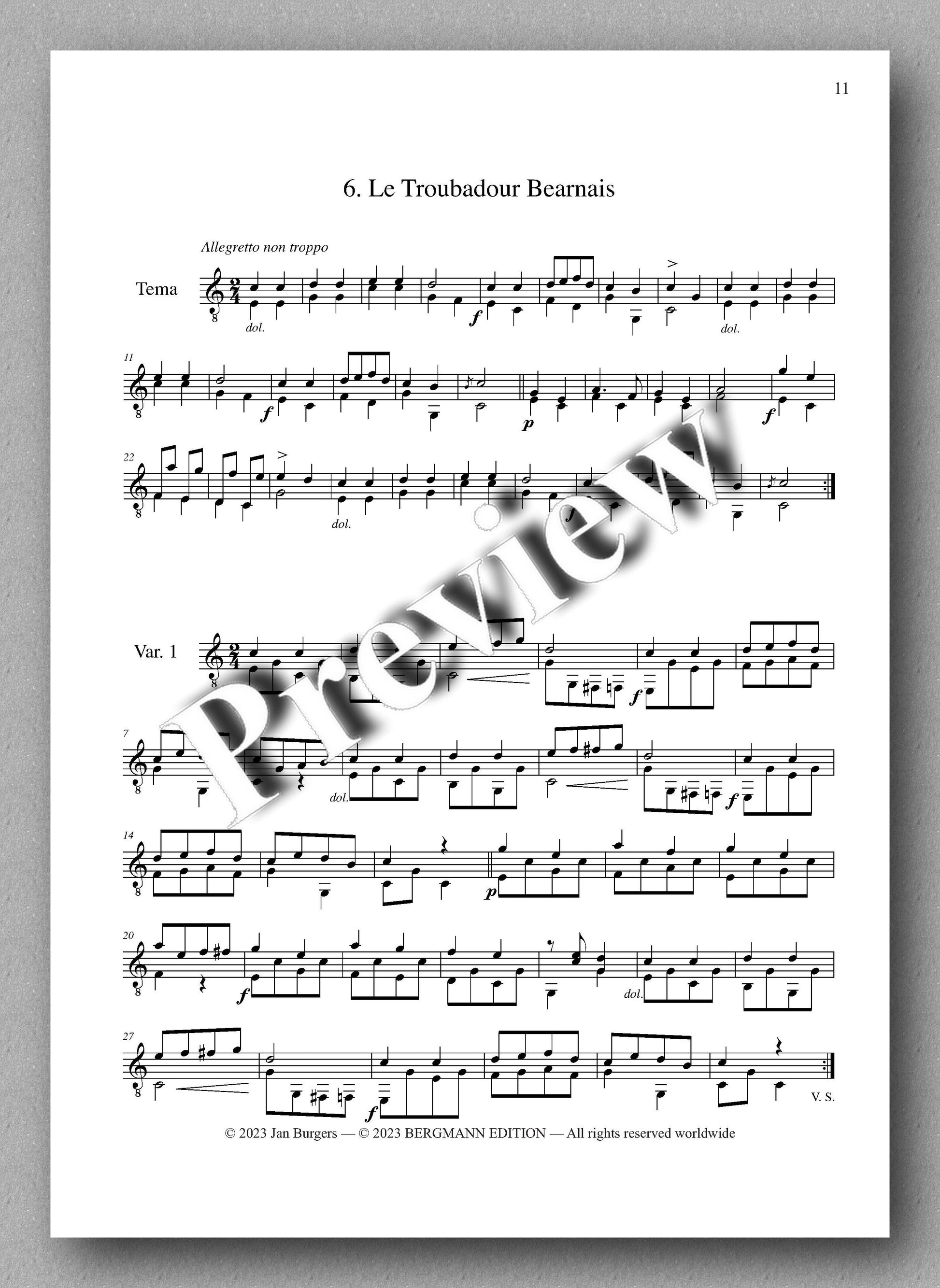 Molino, Collected Works for Guitar Solo, Vol. 45 - preview of the music score 3