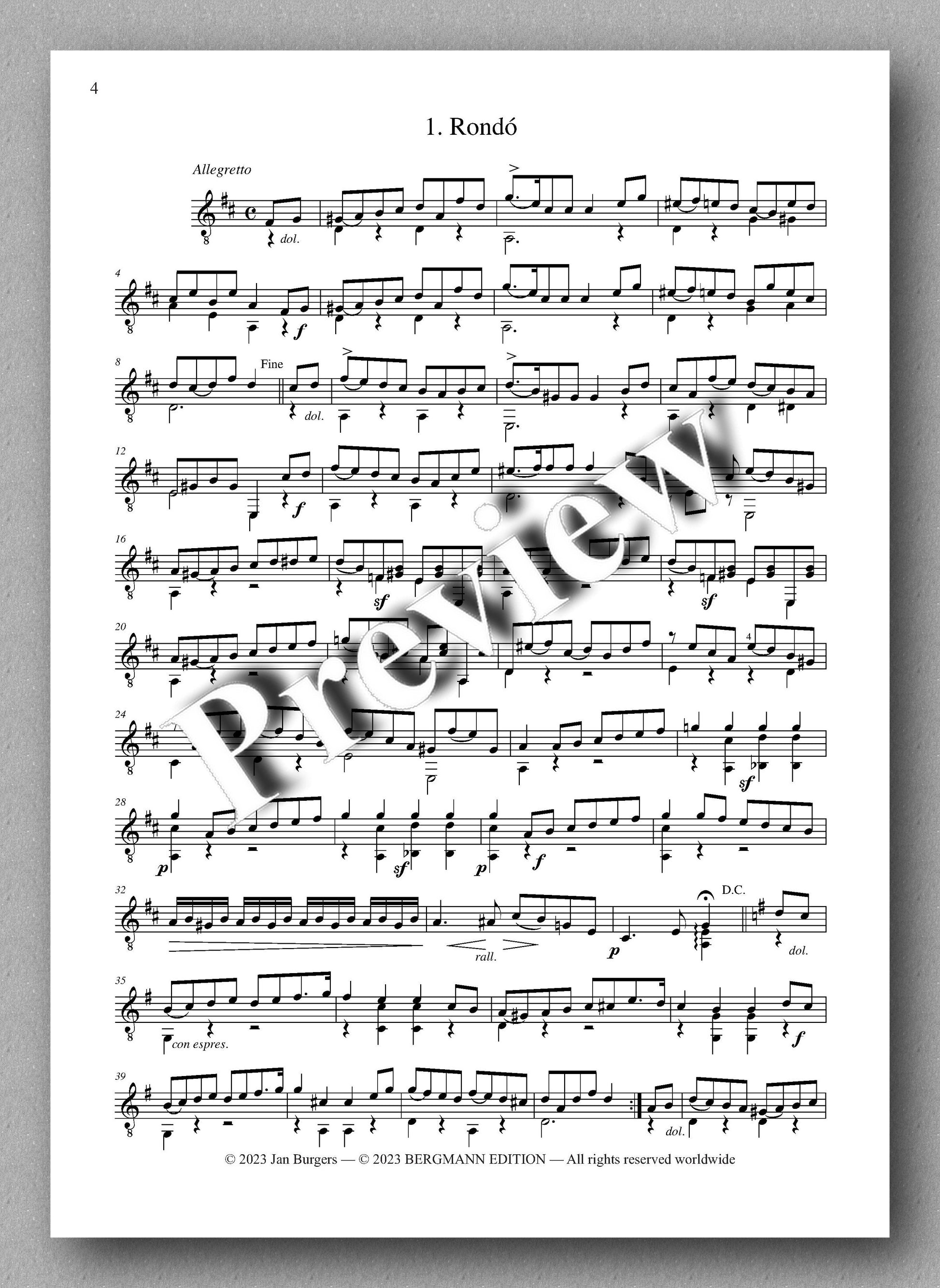 Molino, Collected Works for Guitar Solo, Vol. 45 - preview of the music score 1