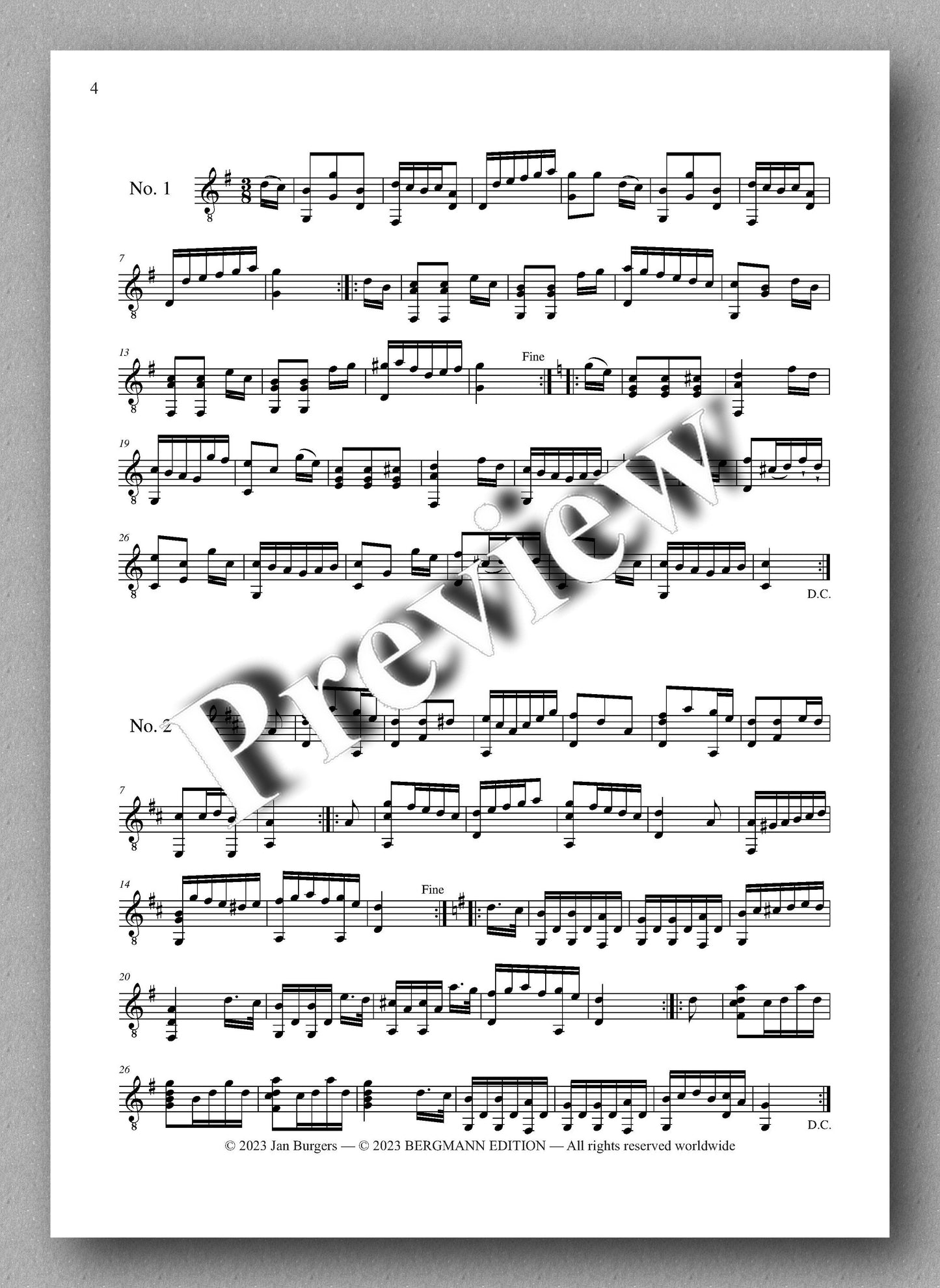 Molino, Collected Works for Guitar Solo, Vol. 49 - preview of the music score 1